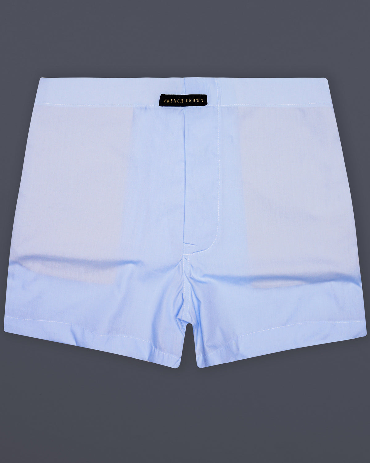 Frosted-Moonraker Blue Plain Solid Cotton Boxer For Man