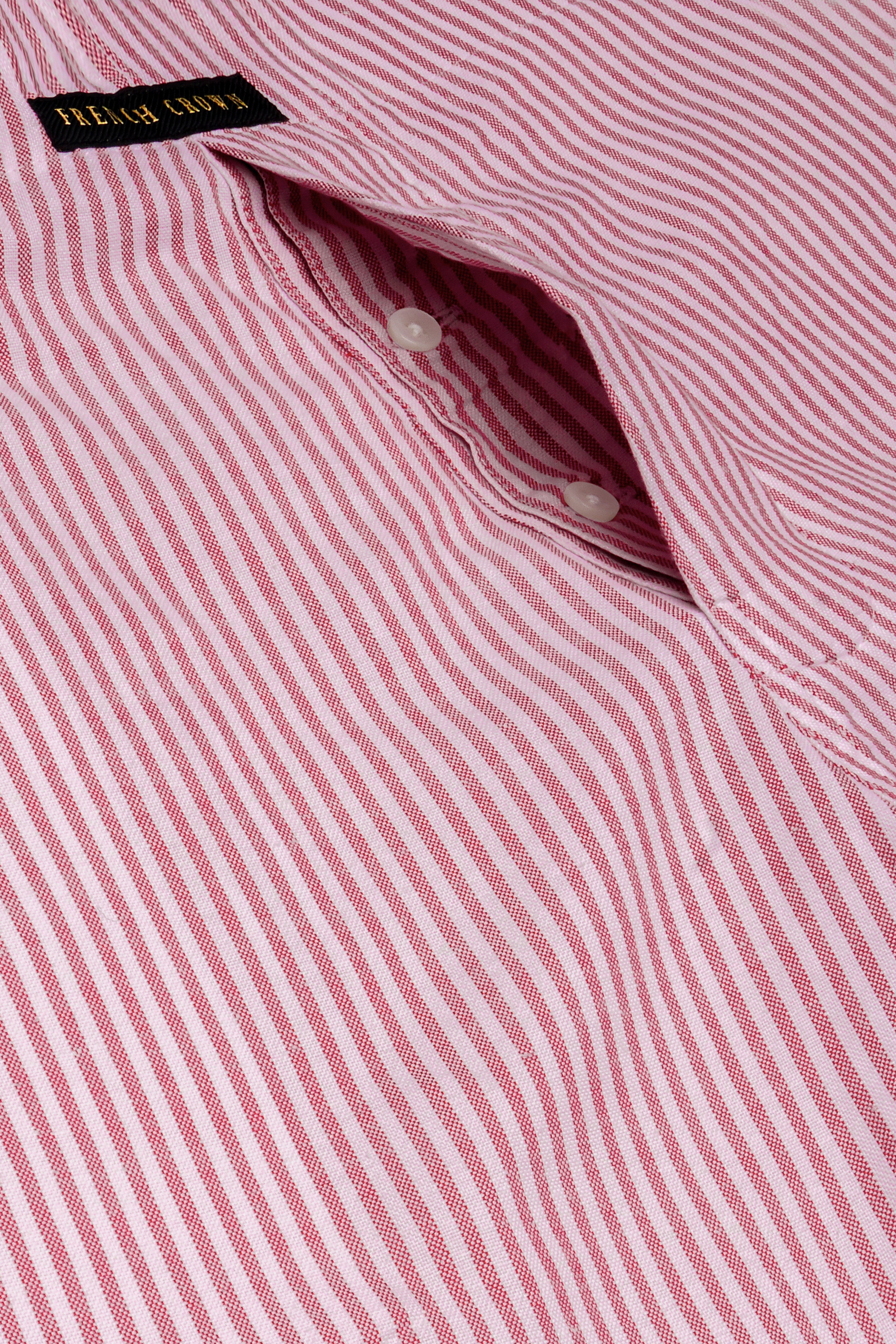 Rose-Petite Orchid Pink And Bright White Striped Oxford Premium Cotton Boxer