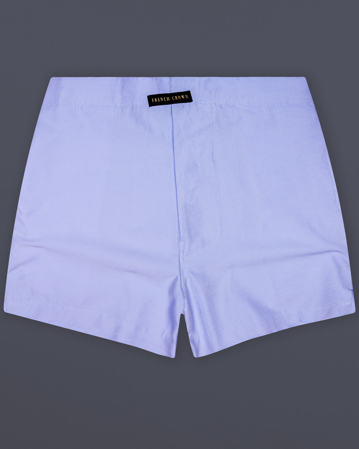 Ocean-Biloba Blue Plain Solid Cotton Boxer For Man