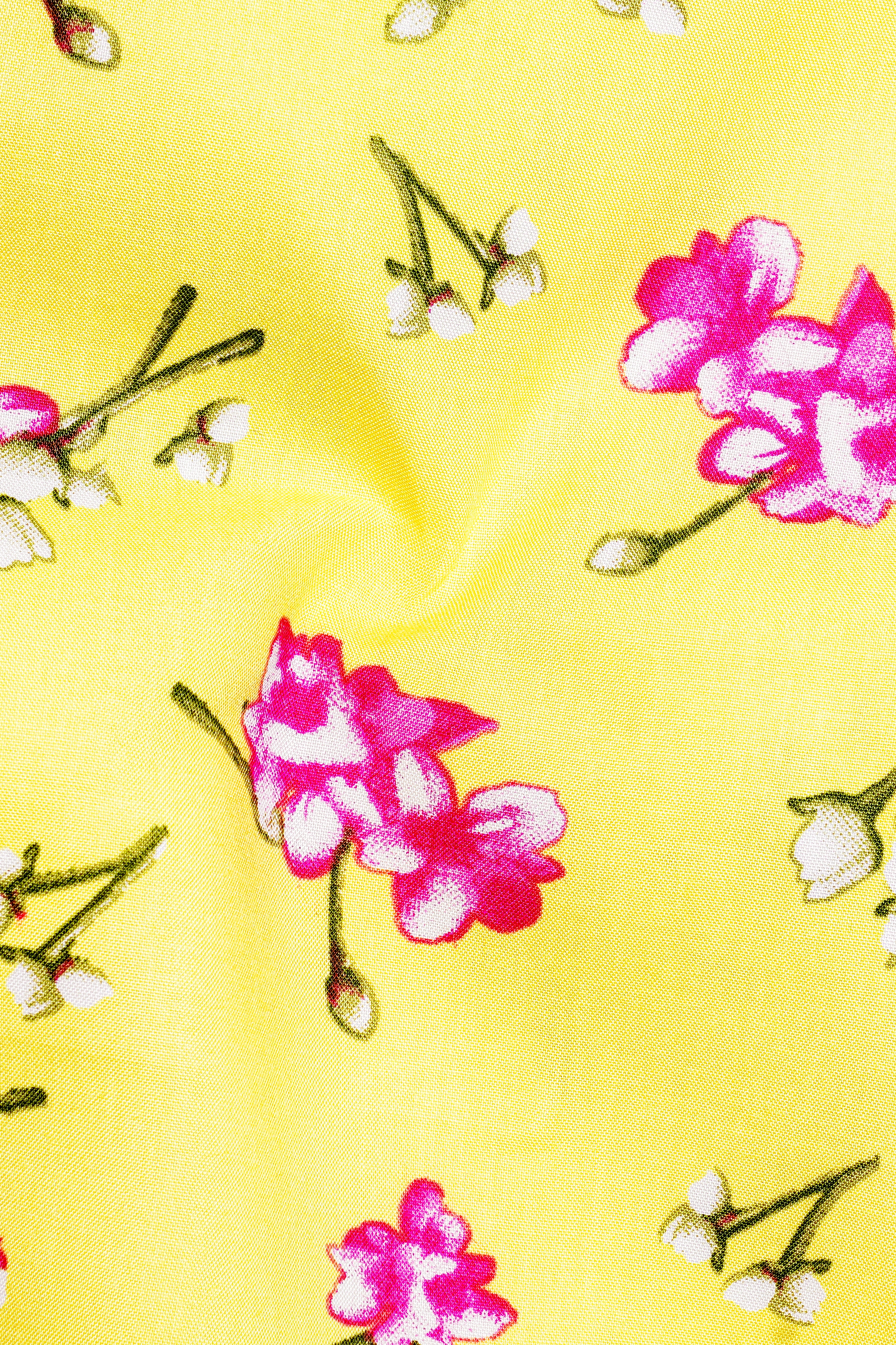 Petalyn-Arylide Yellow And Mulberry Pink Floral Printed Premium Cotton Boxer