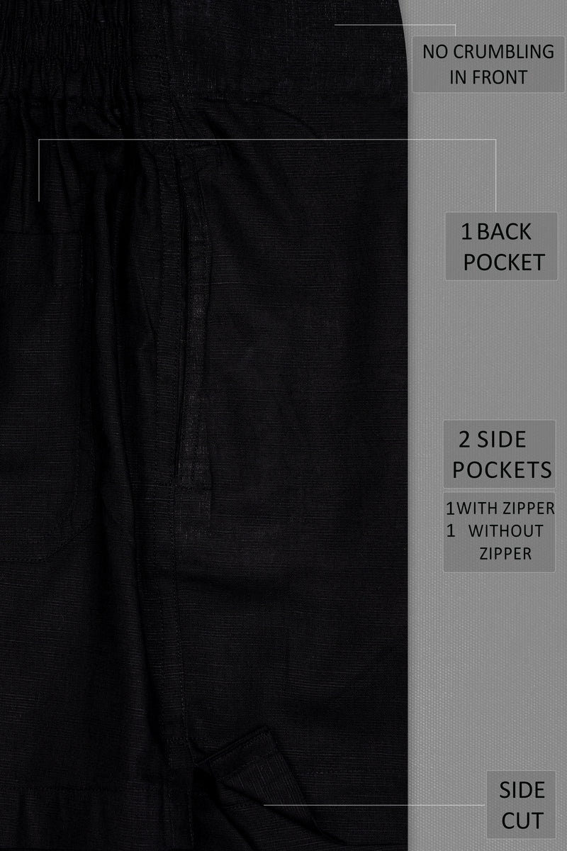Jade Black Funky Printed Luxurious Linen Boxers