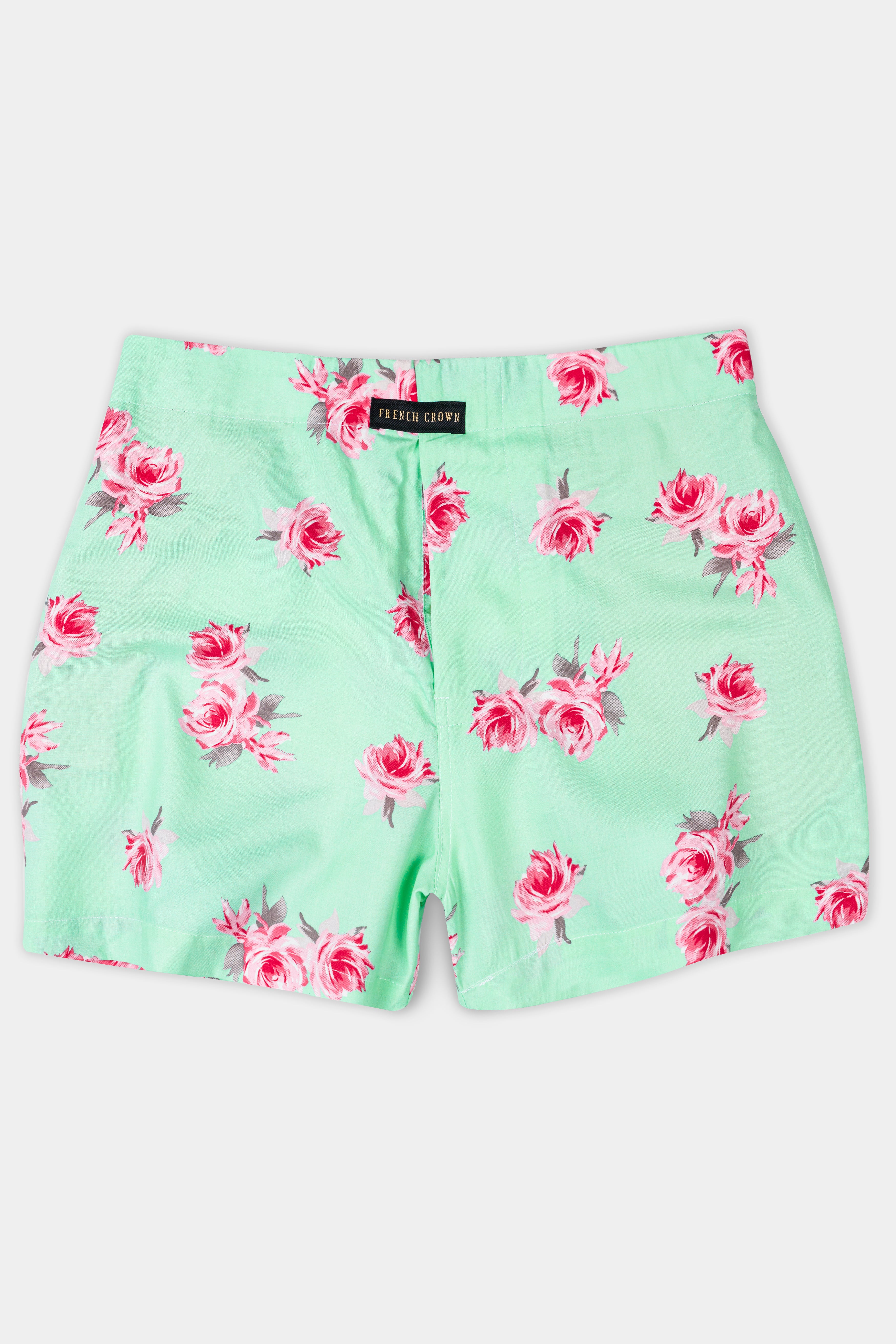 Desert Brown Printed and Turquoise Green with Mandy Pink Floral Printed Premium Cotton Boxers BX559-BX560-28, BX559-BX560-30, BX559-BX560-32, BX559-BX560-34, BX559-BX560-36, BX559-BX560-38, BX559-BX560-40, BX559-BX560-42, BX559-BX560-44