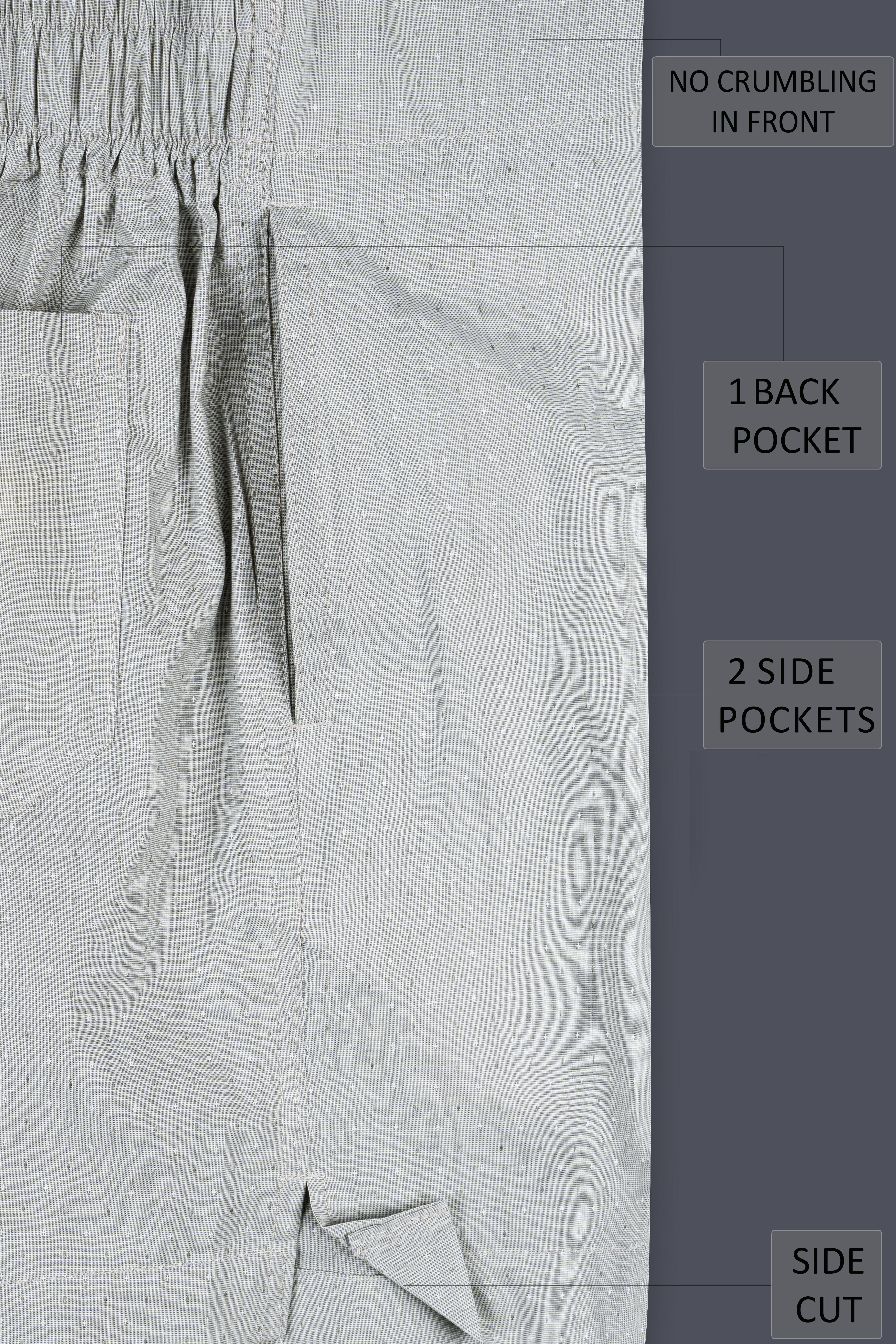 French Gray Dobby Textured Premium Giza Cotton Boxer