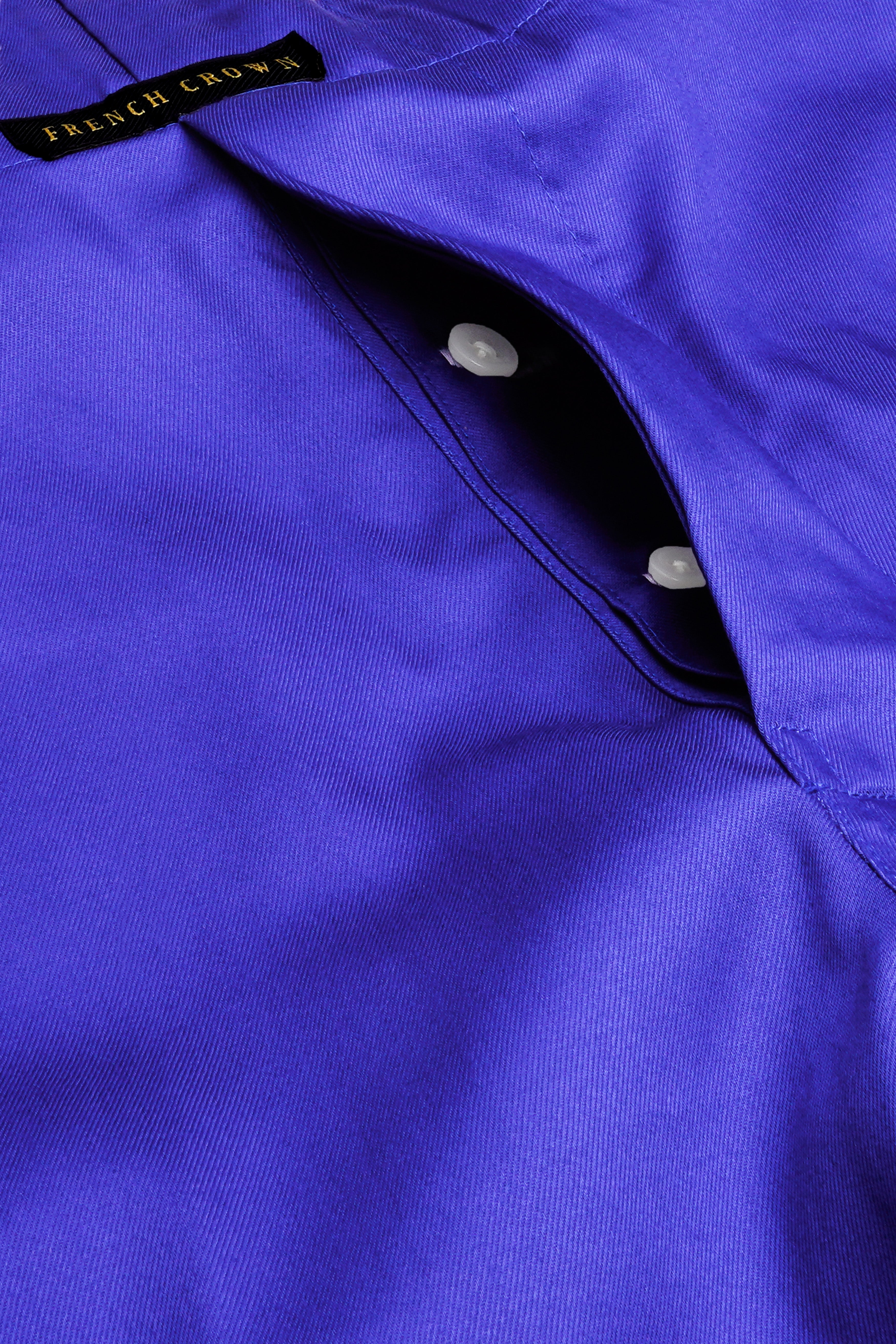 Iris Blue Plain Solid Twill Premium Cotton Boxer