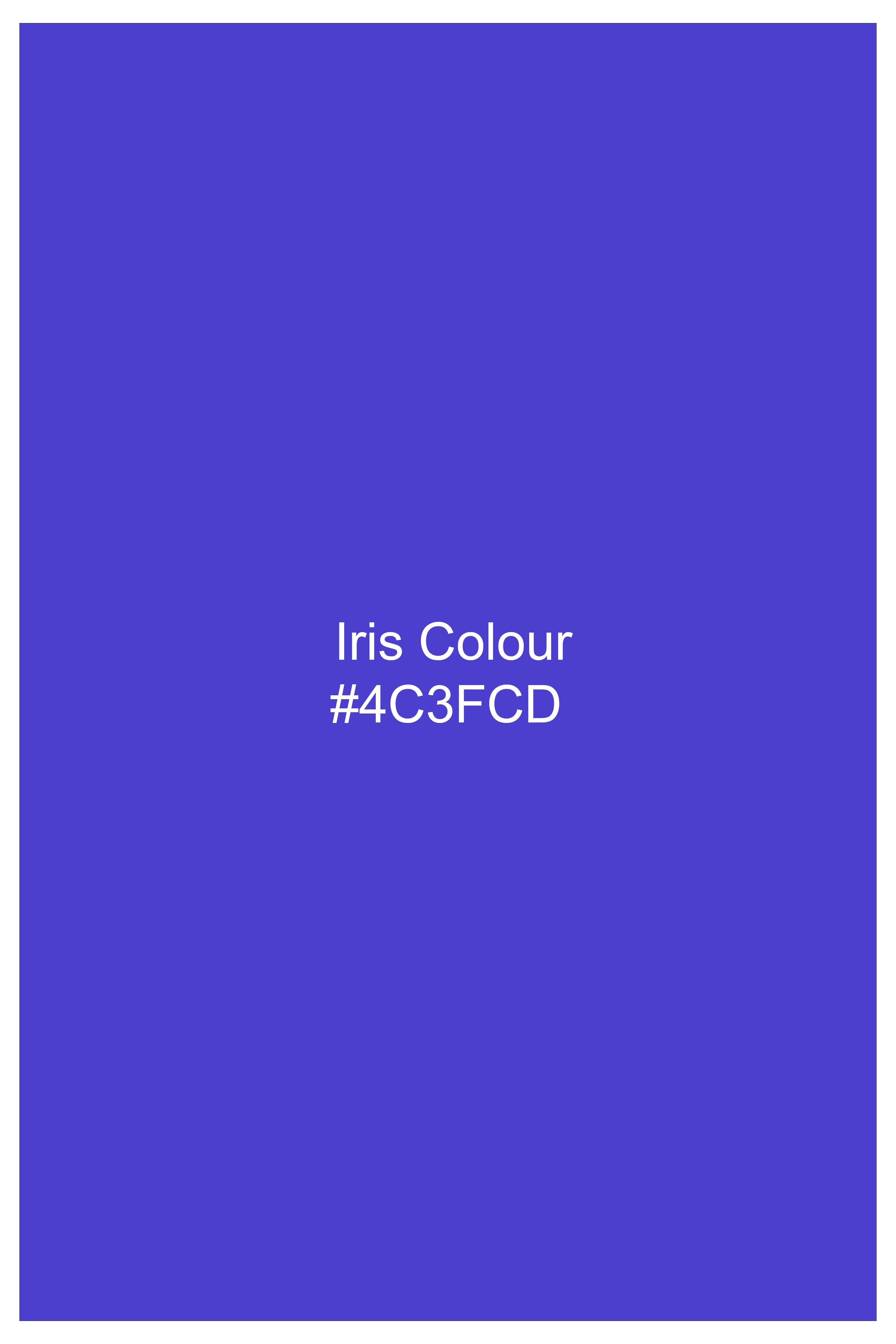 Iris Blue Plain Solid Twill Premium Cotton Boxer