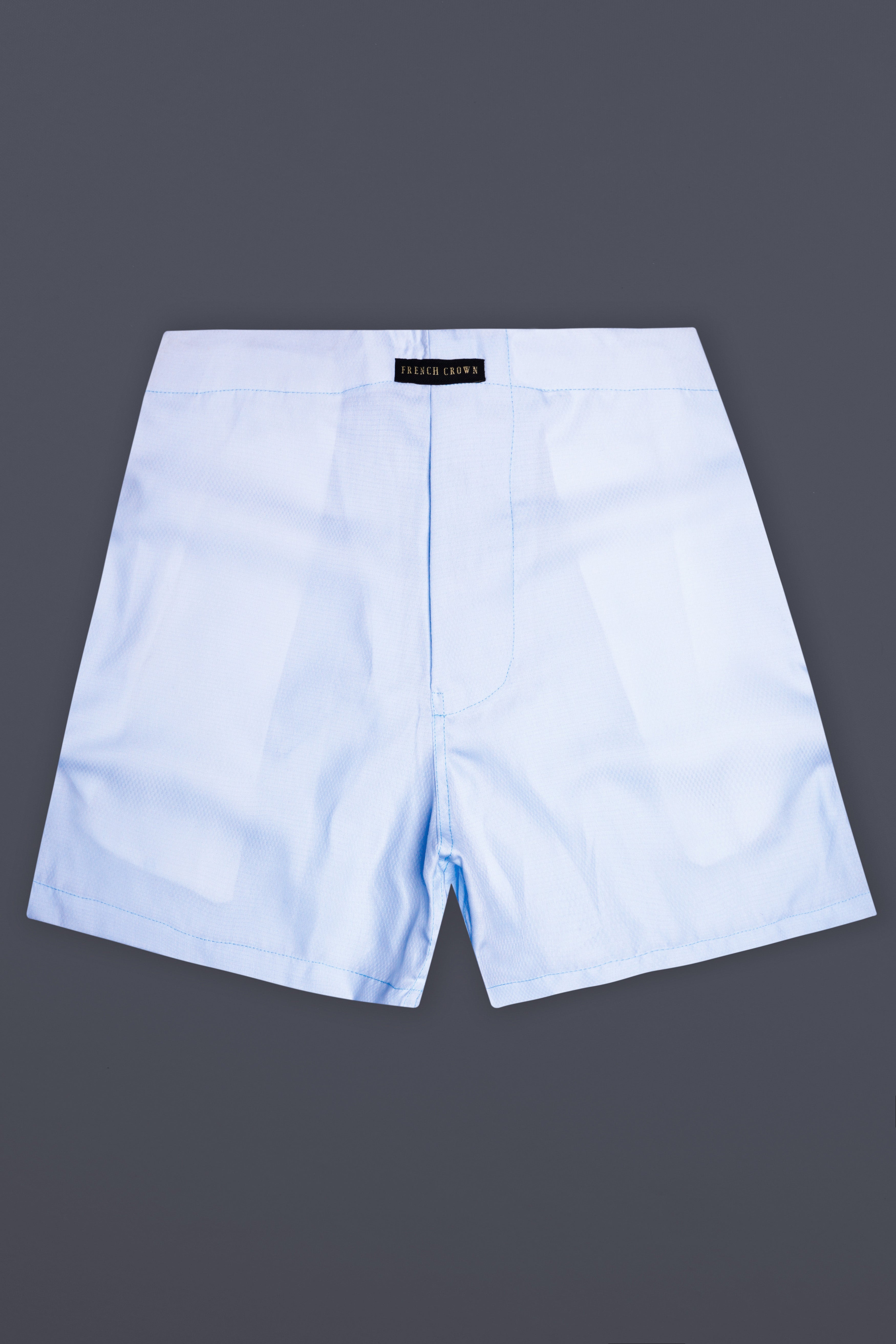 Mercury Blue Dobby Textured Premium Giza Cotton Boxer