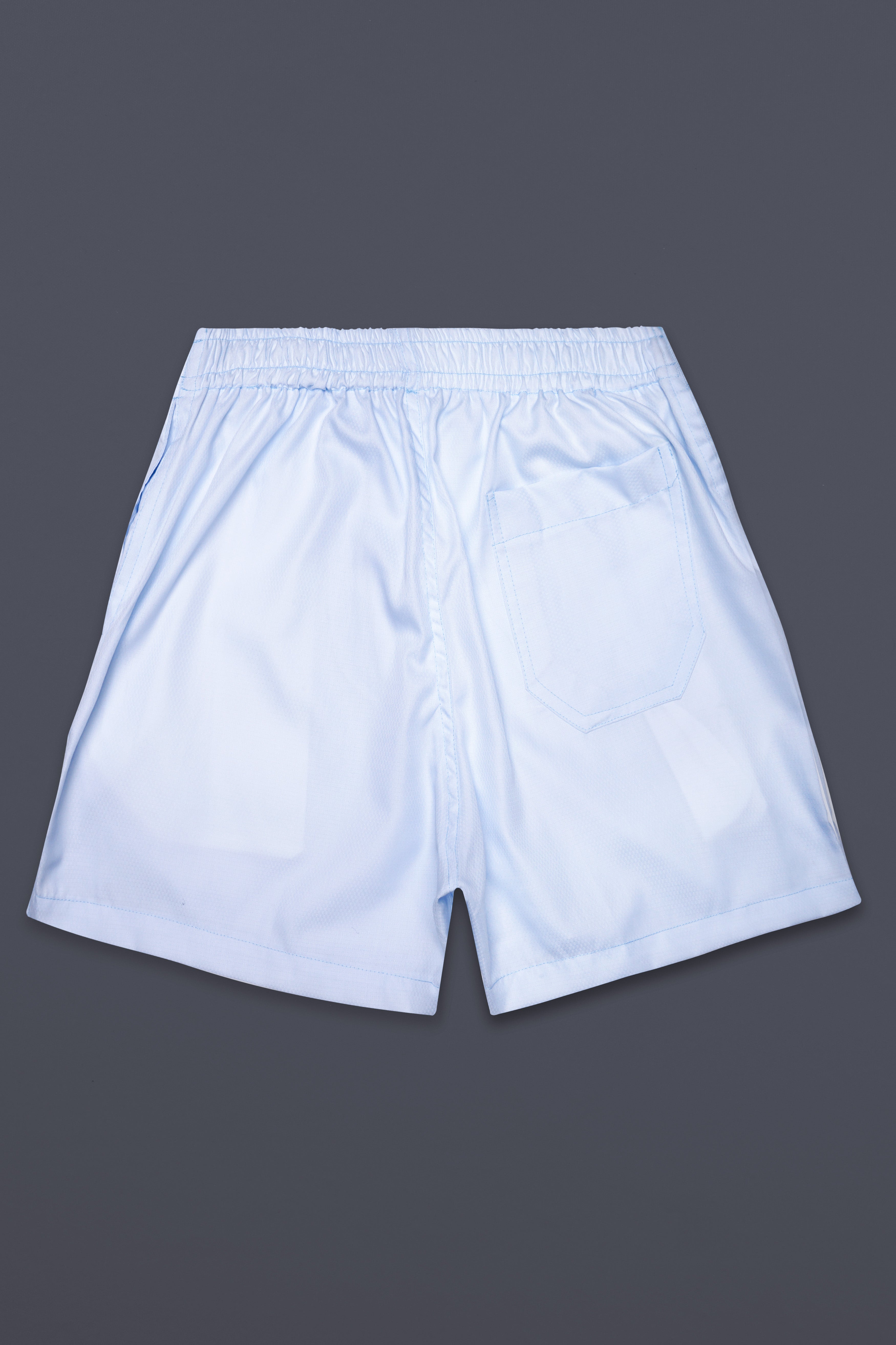Mercury Blue Dobby Textured Premium Giza Cotton Boxer