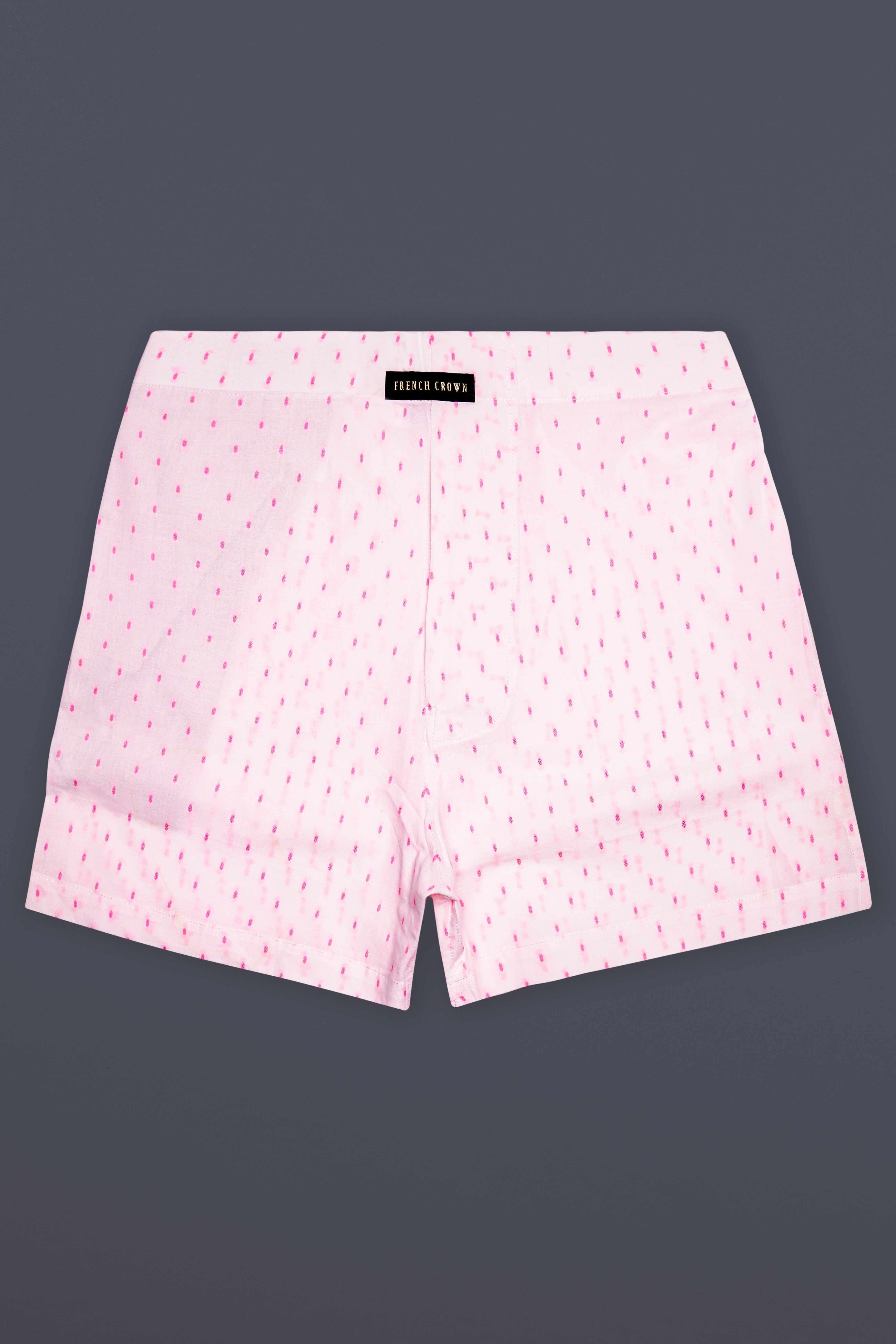 Amour Pink Textured Jacquard Premium Cotton Boxer