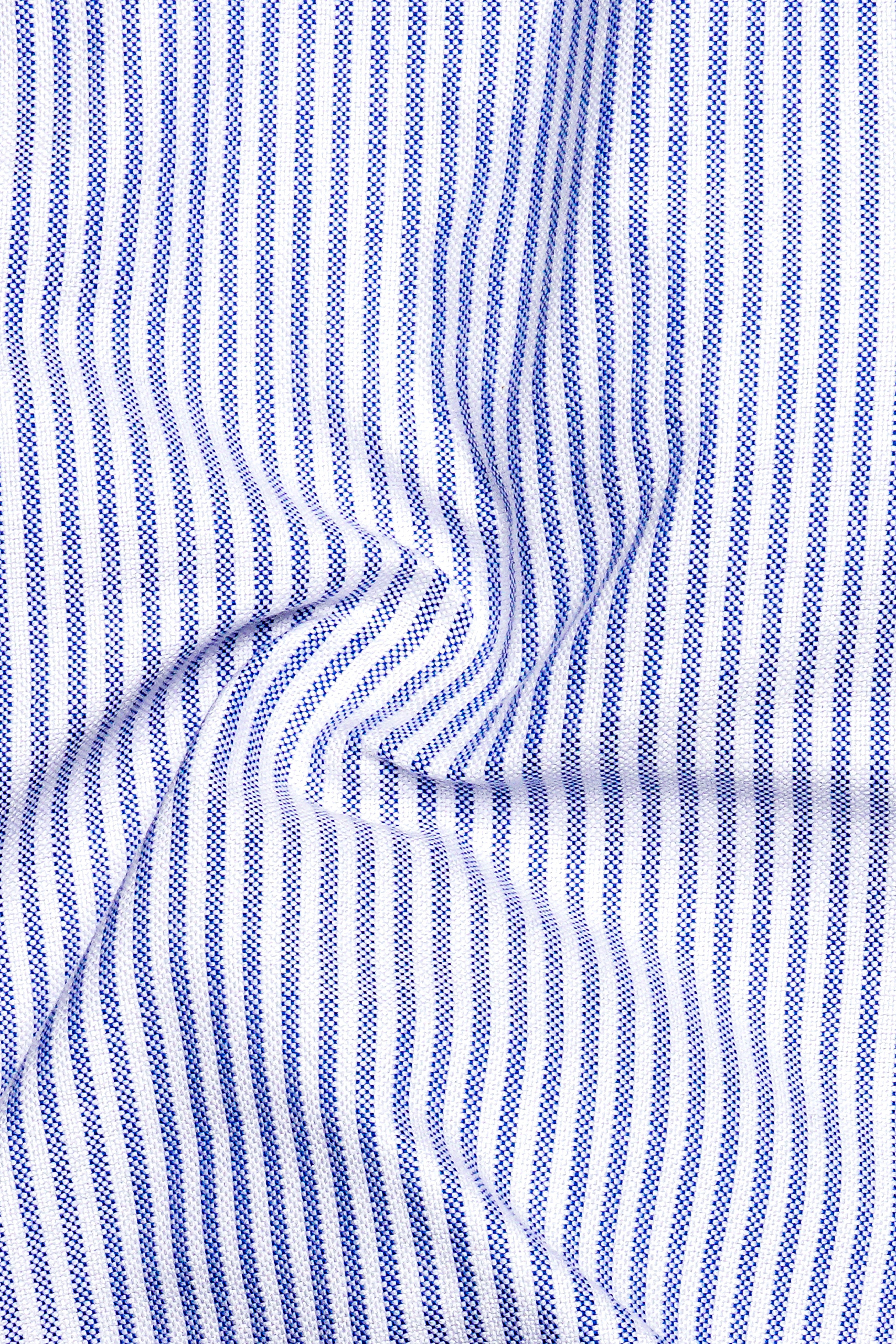 Carolina Blue And Bright White Stripes Oxford Premium Cotton Boxer