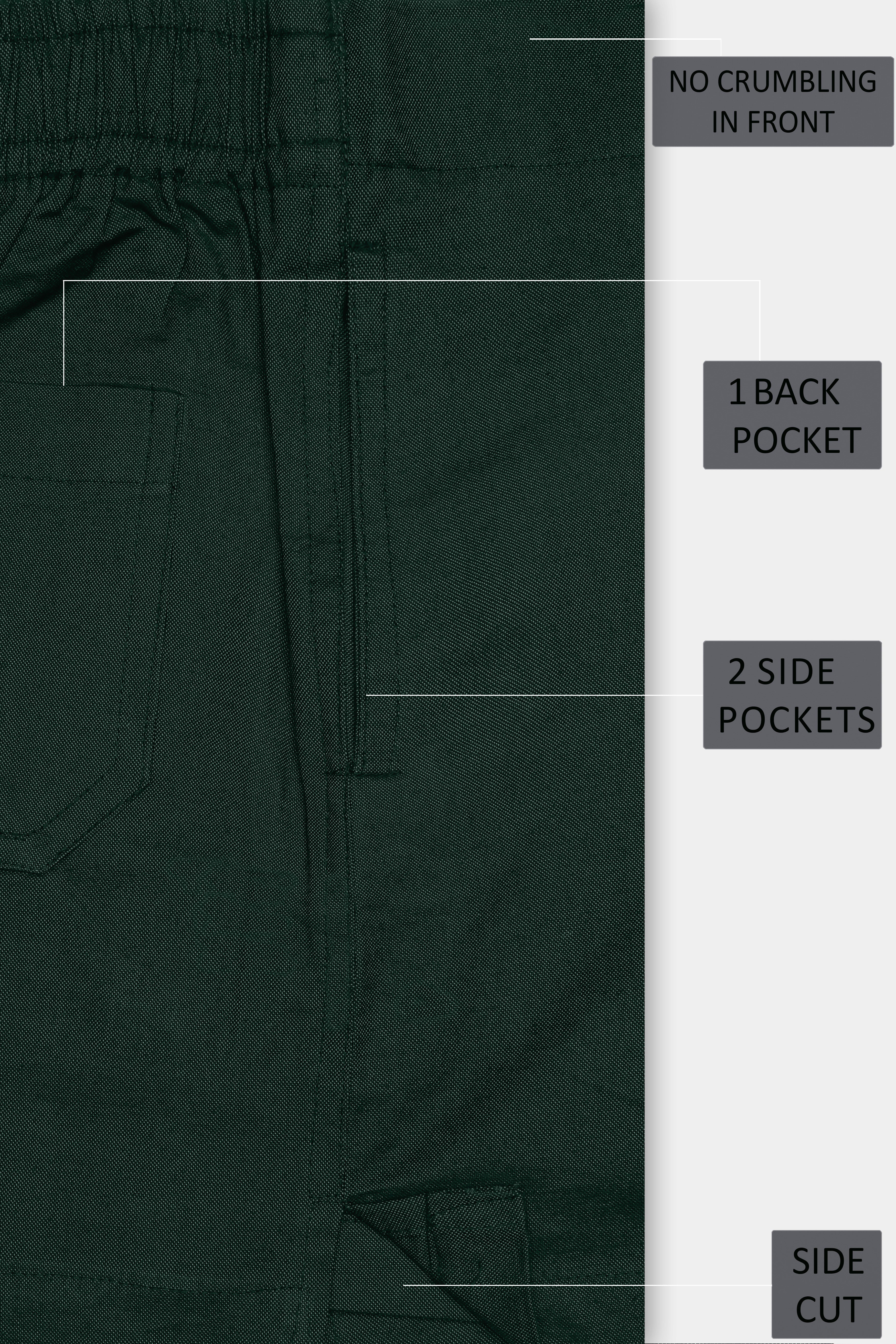 Celtic Green Solid Super Soft Oxford Premium Cotton Boxer
