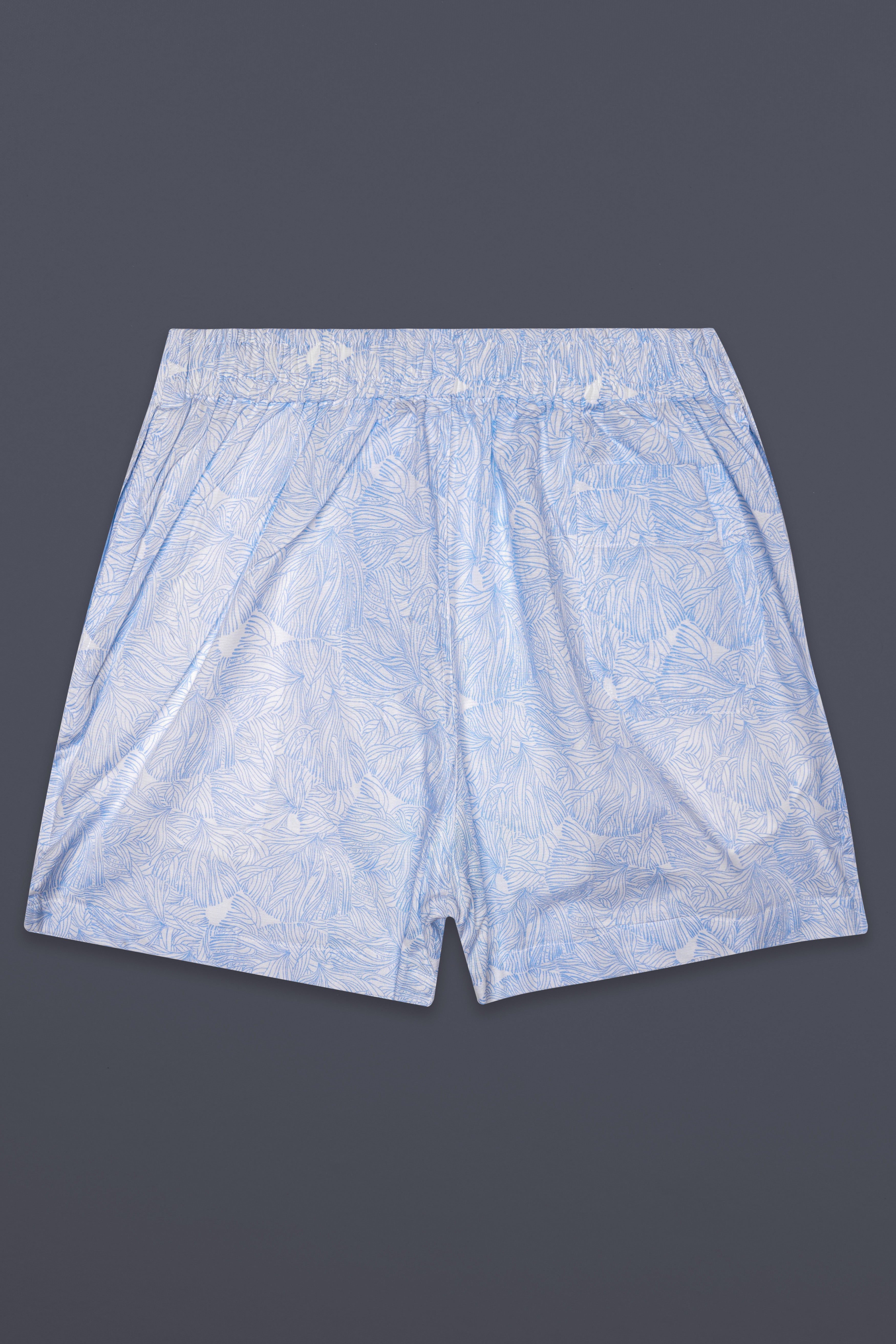 Skylet-Pigeon Post Blue Printed Chambray Premium Cotton Boxer