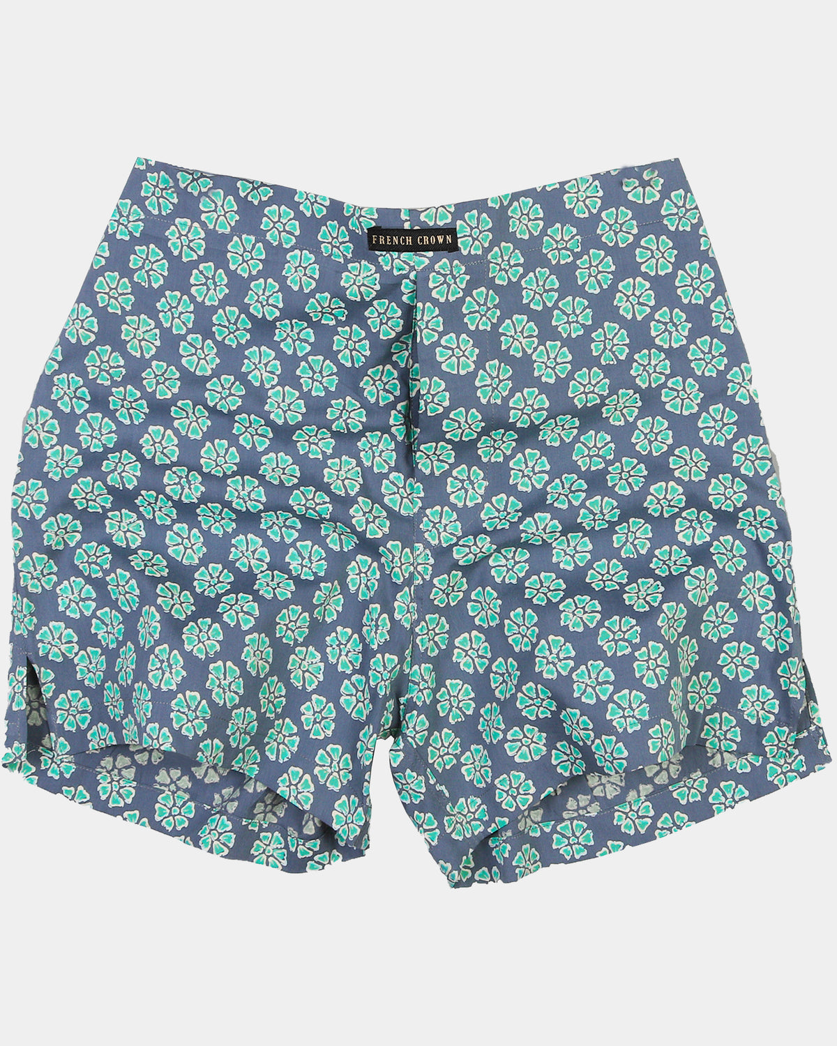 Grey Flower Prints Premium Cotton Boxers For Man