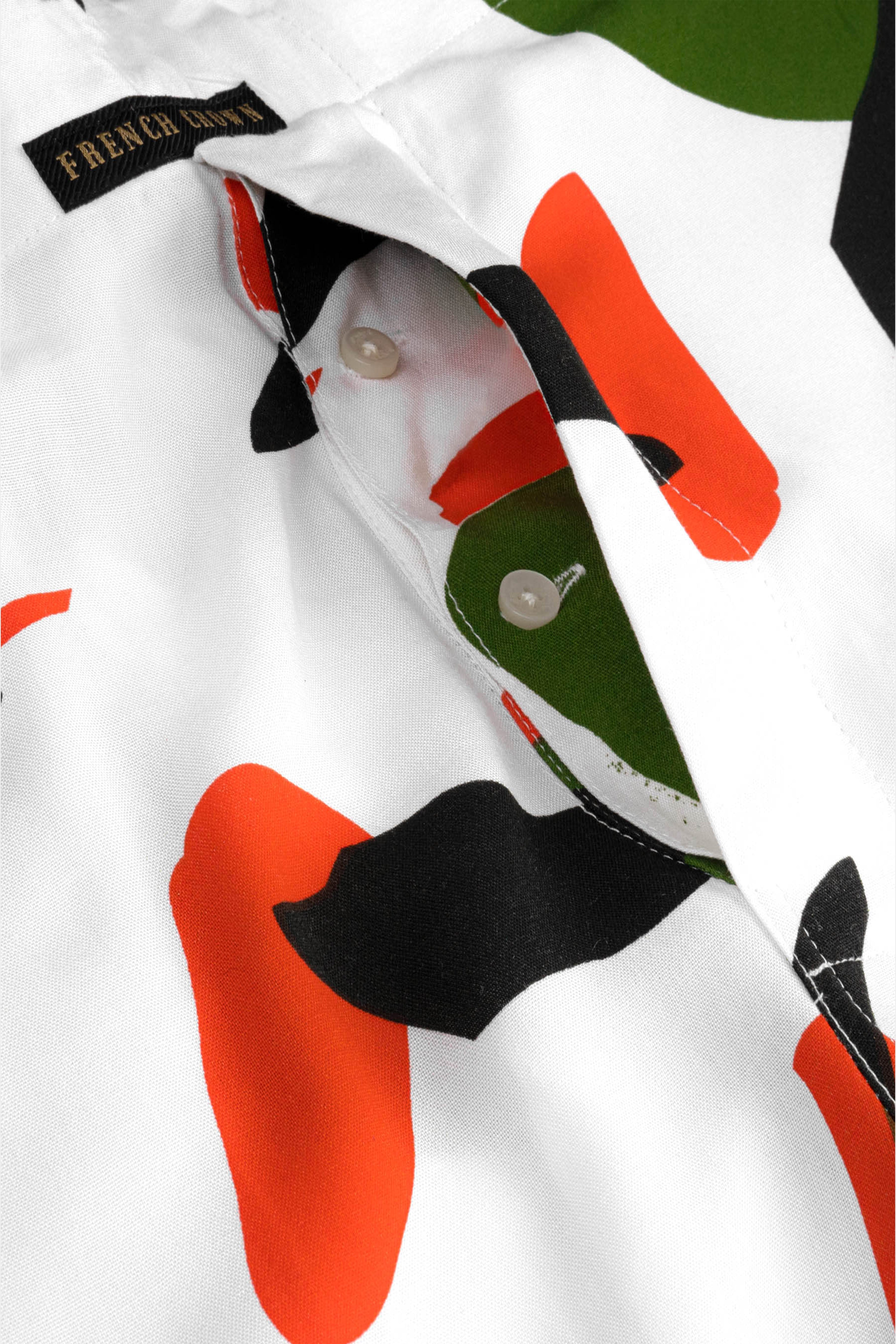 Bright White Ditsy Printed Premium Tencel Boxers