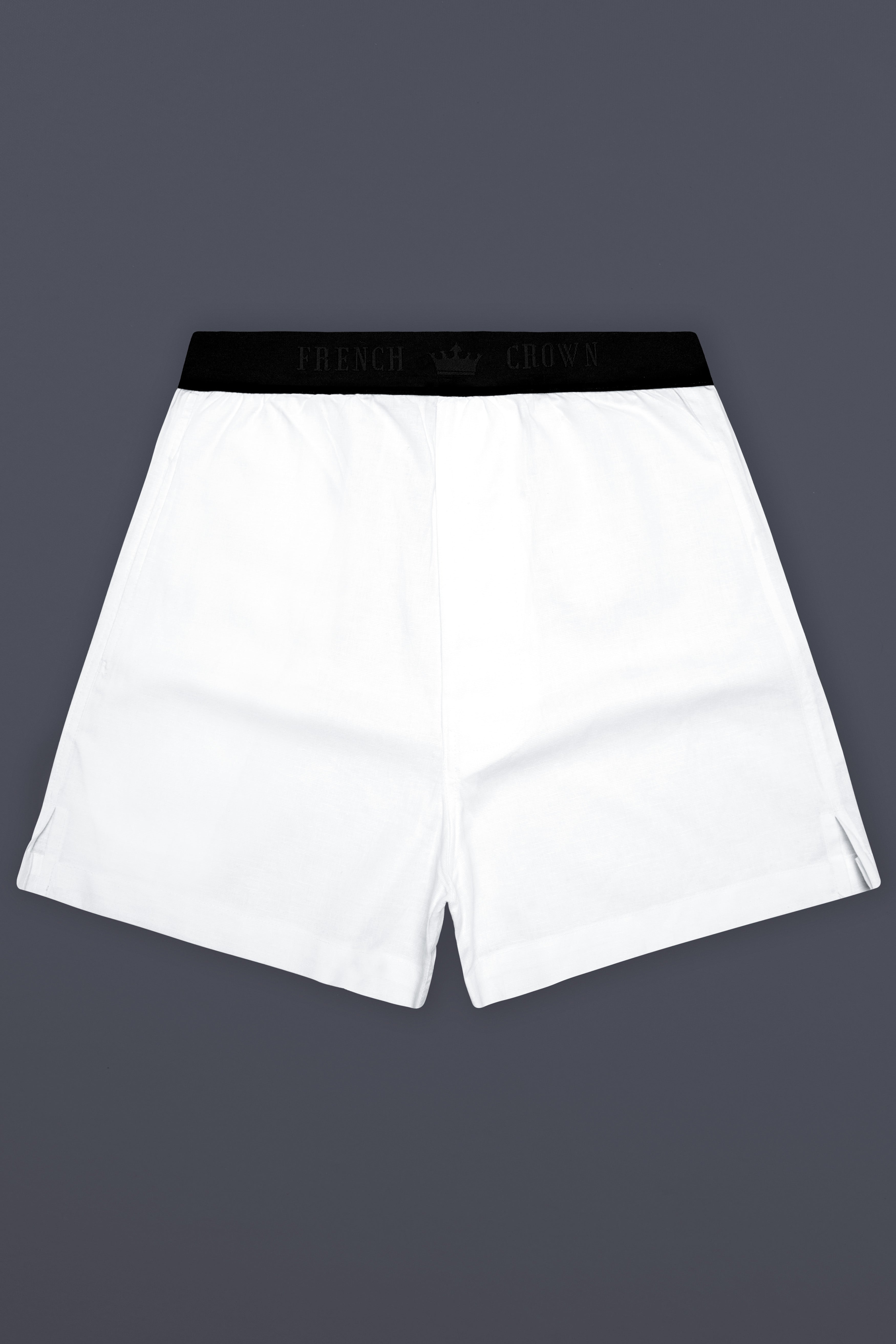 Albionis-Bright White Elastane Stretch Super Soft Luxurious Linen Boxer