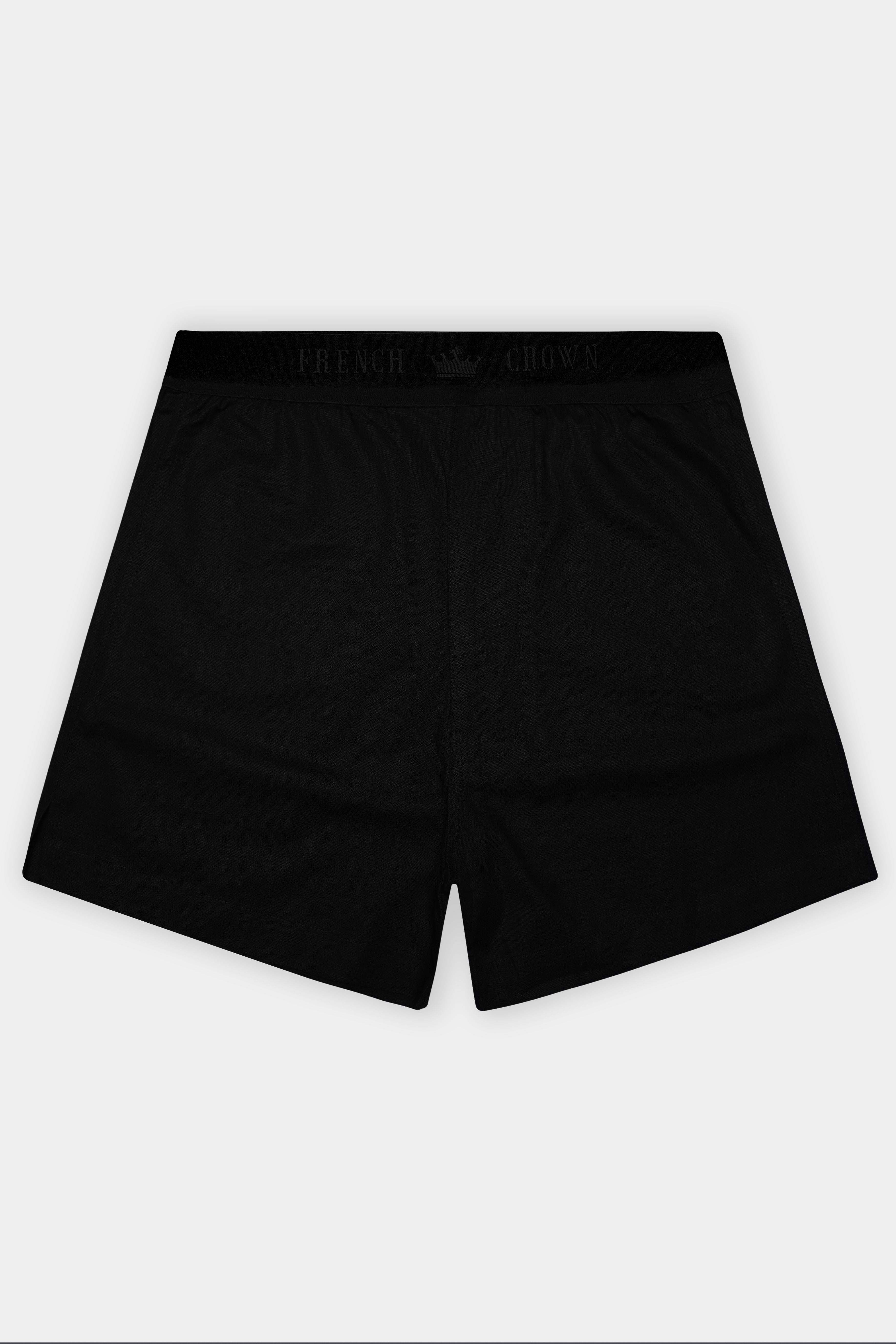 Noirflex-Jade Black Elastane Stretch Super Soft Luxurious Linen Boxer