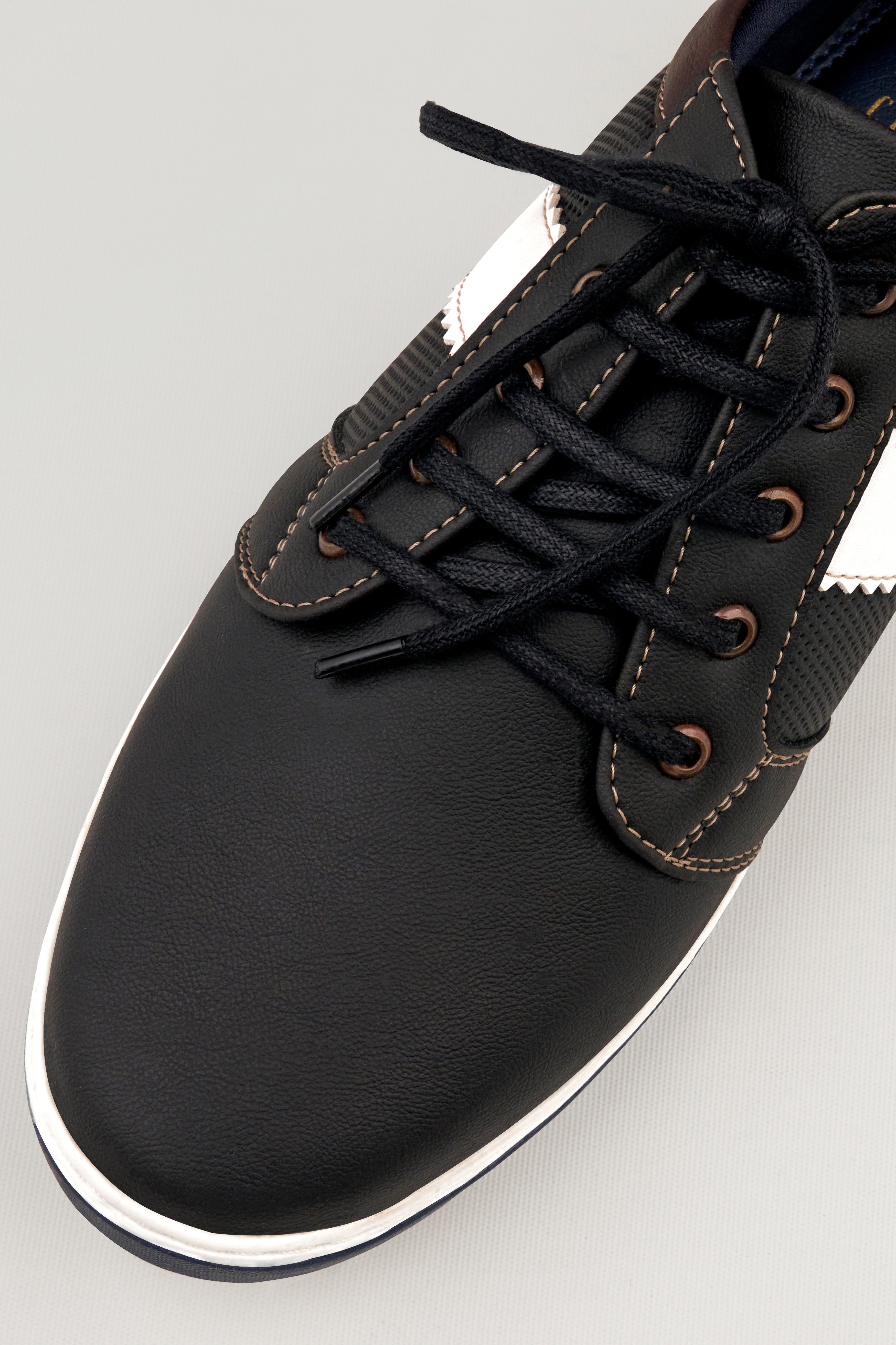 Jade Black Vegan Leather Derby Shoes FT115-6, FT115-7, FT115-8, FT115-9, FT115-10, FT115-11
