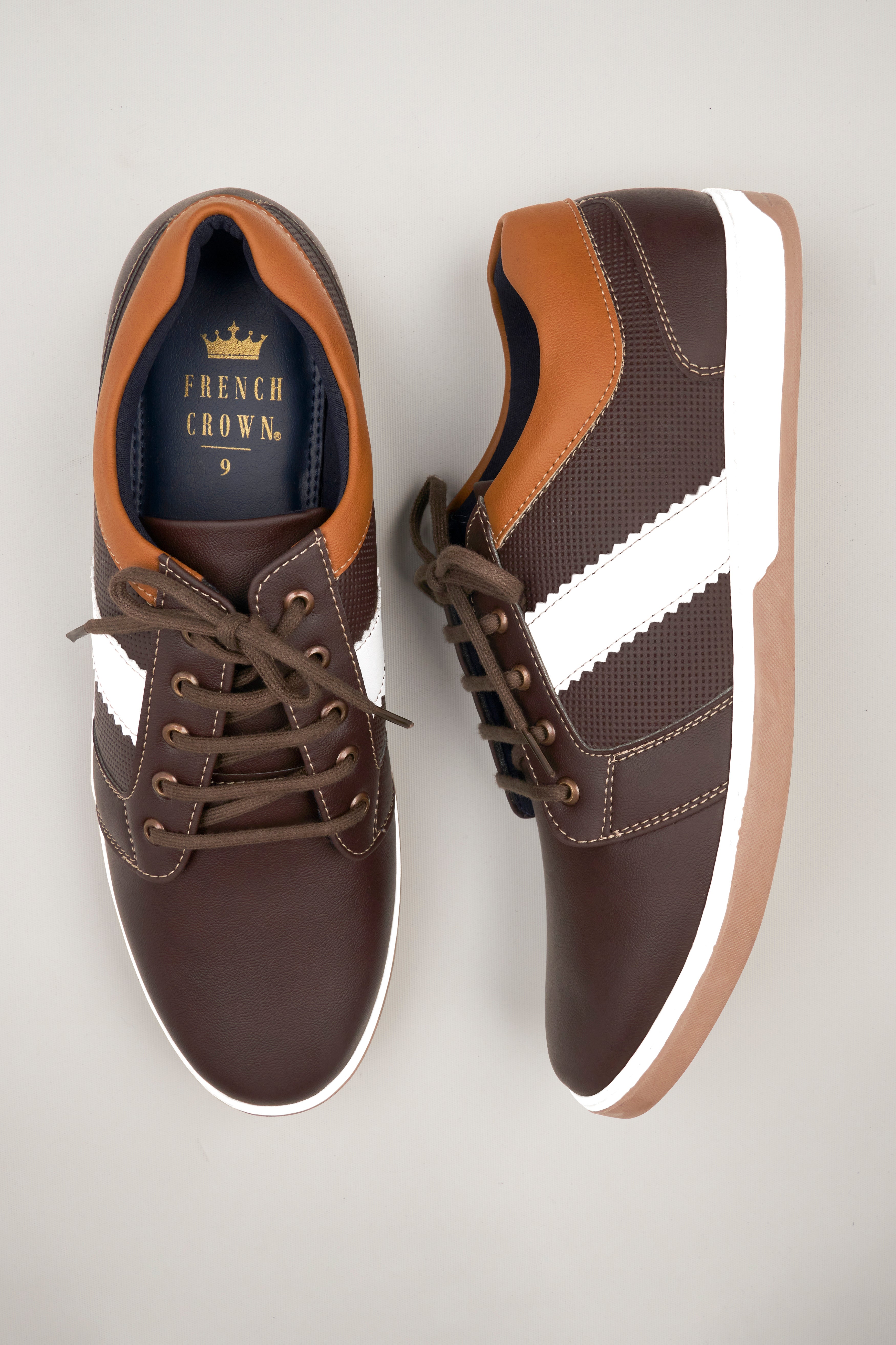 Dark Brown Vegan Leather Derby Shoes FT116-6, FT116-7, FT116-8, FT116-9, FT116-10, FT116-11