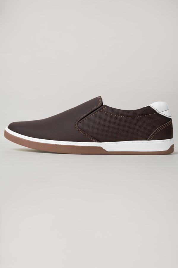 Dark Brown Vegan Leather Smart Casual Shoes