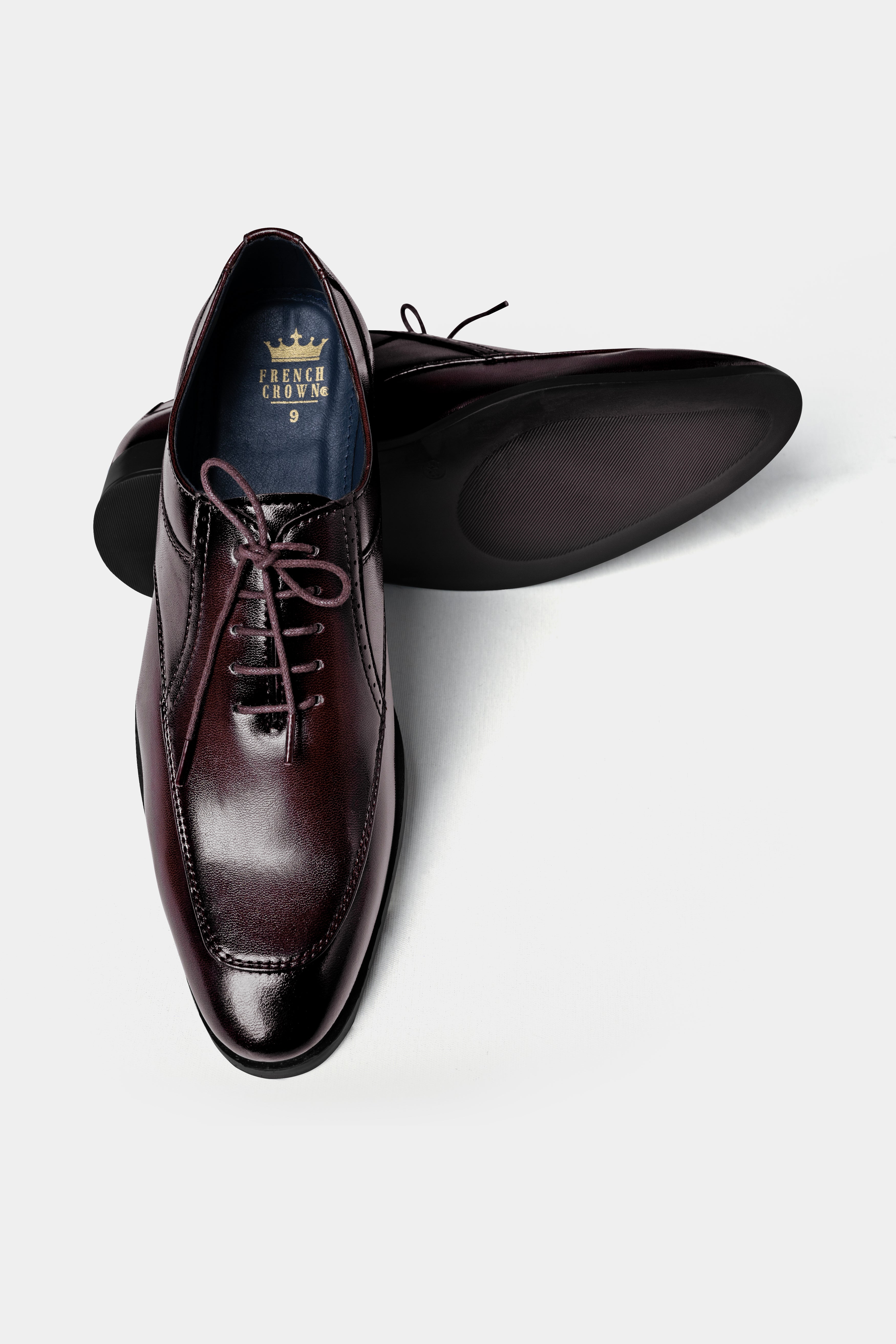 Tamarind Maroon Vegan Leather Oxford Shoes