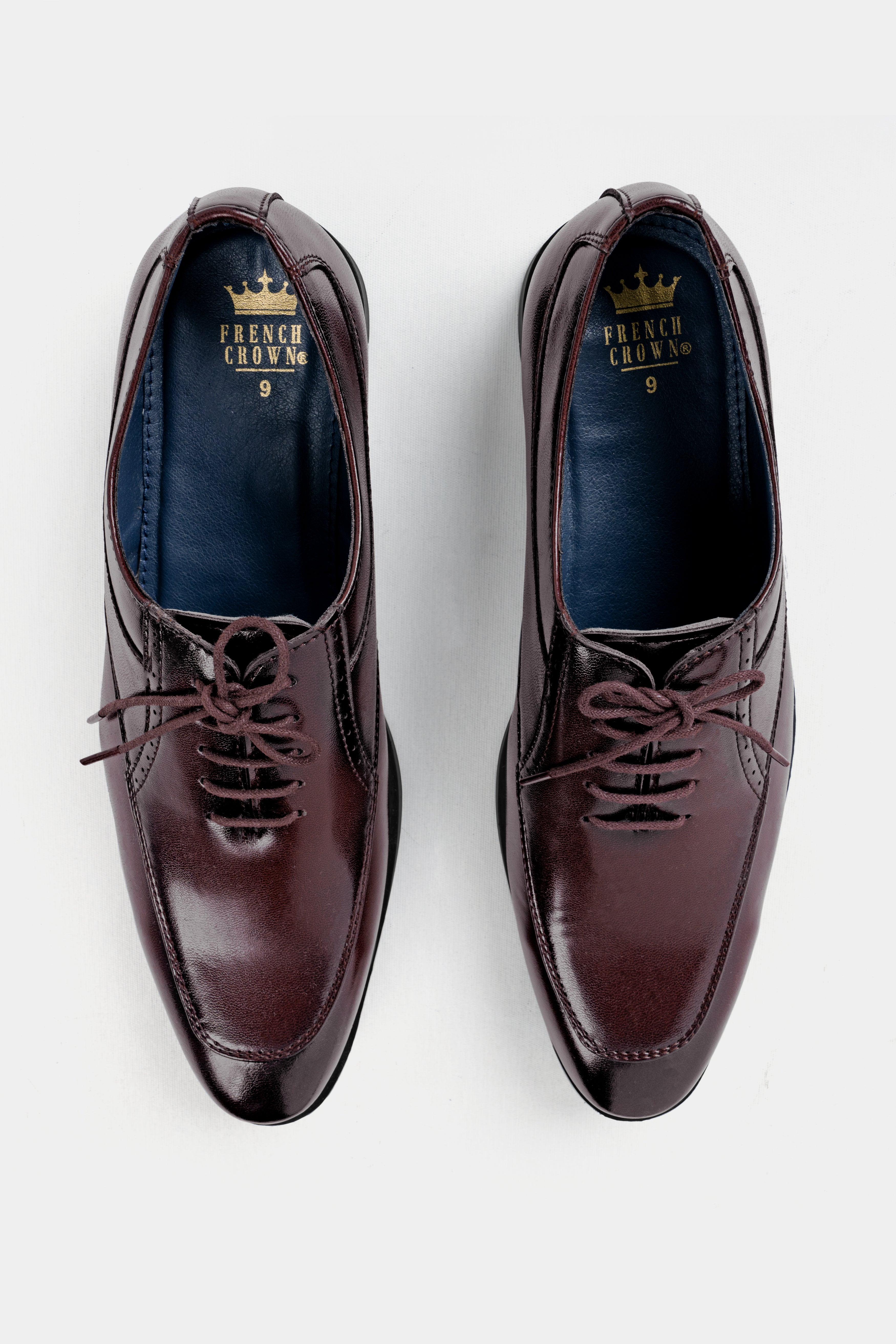 Tamarind Maroon Vegan Leather Oxford Shoes