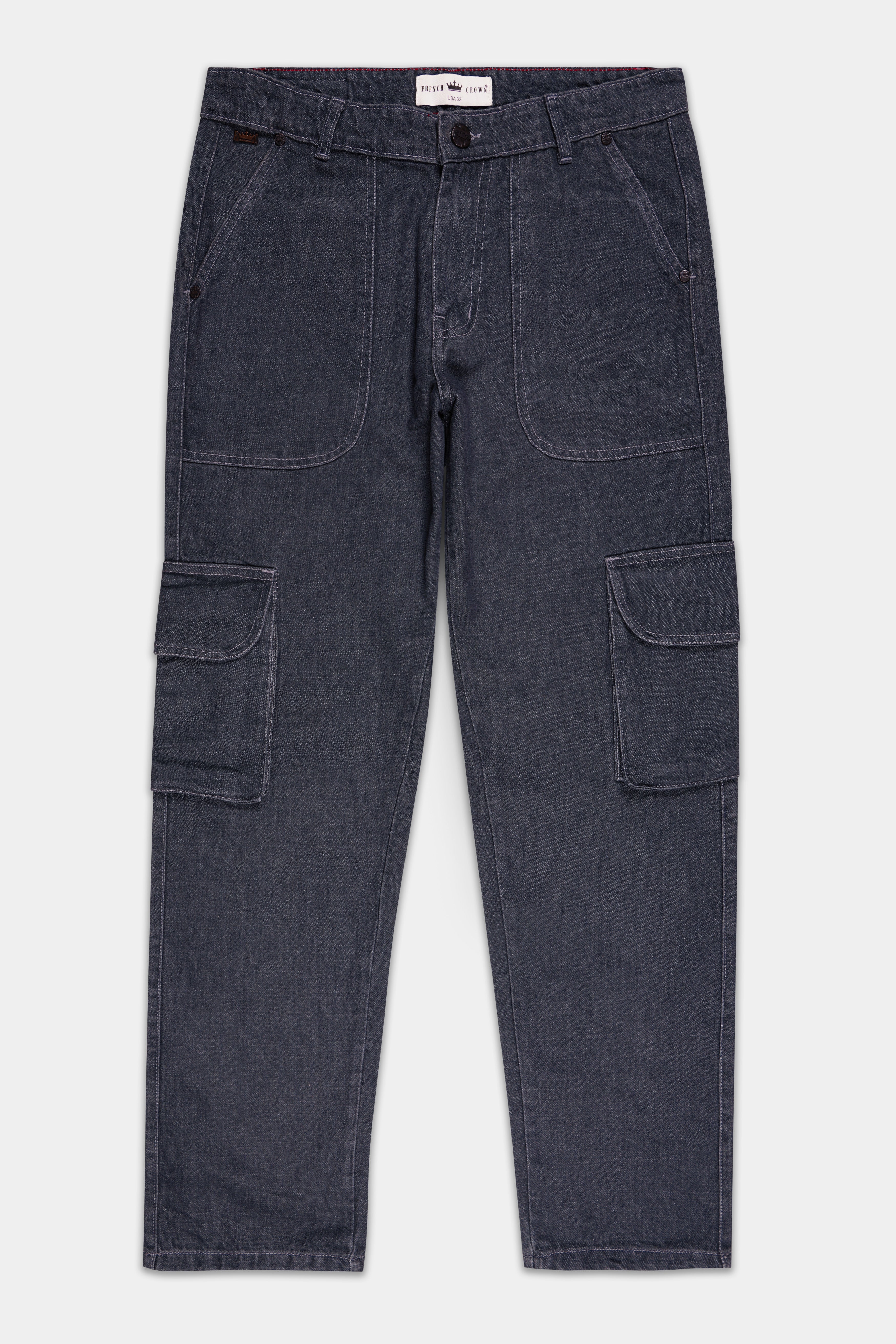 Spicy Gray Rinse Wash Cargo Denim