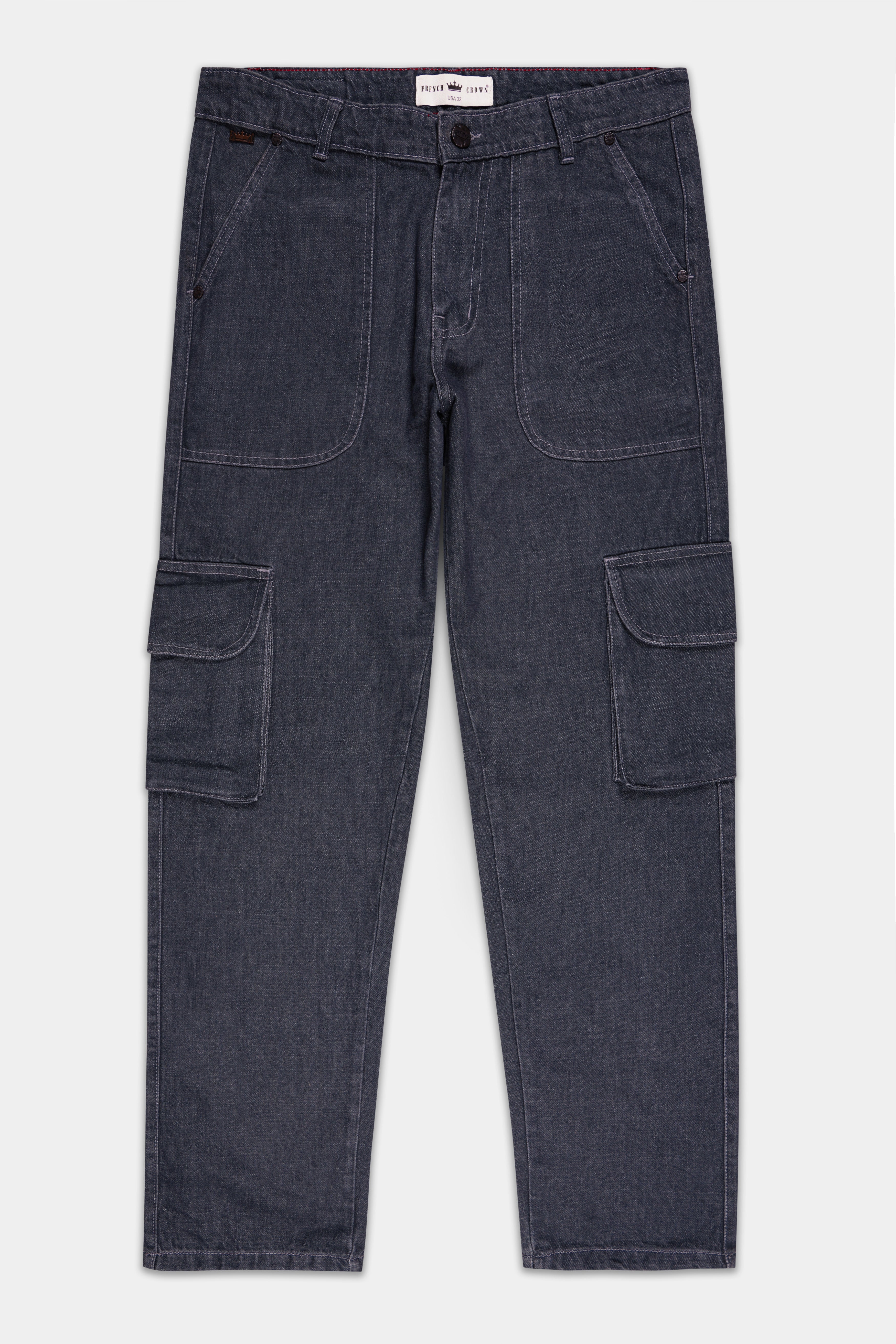 Spicy Gray Rinse Wash Cargo Denim