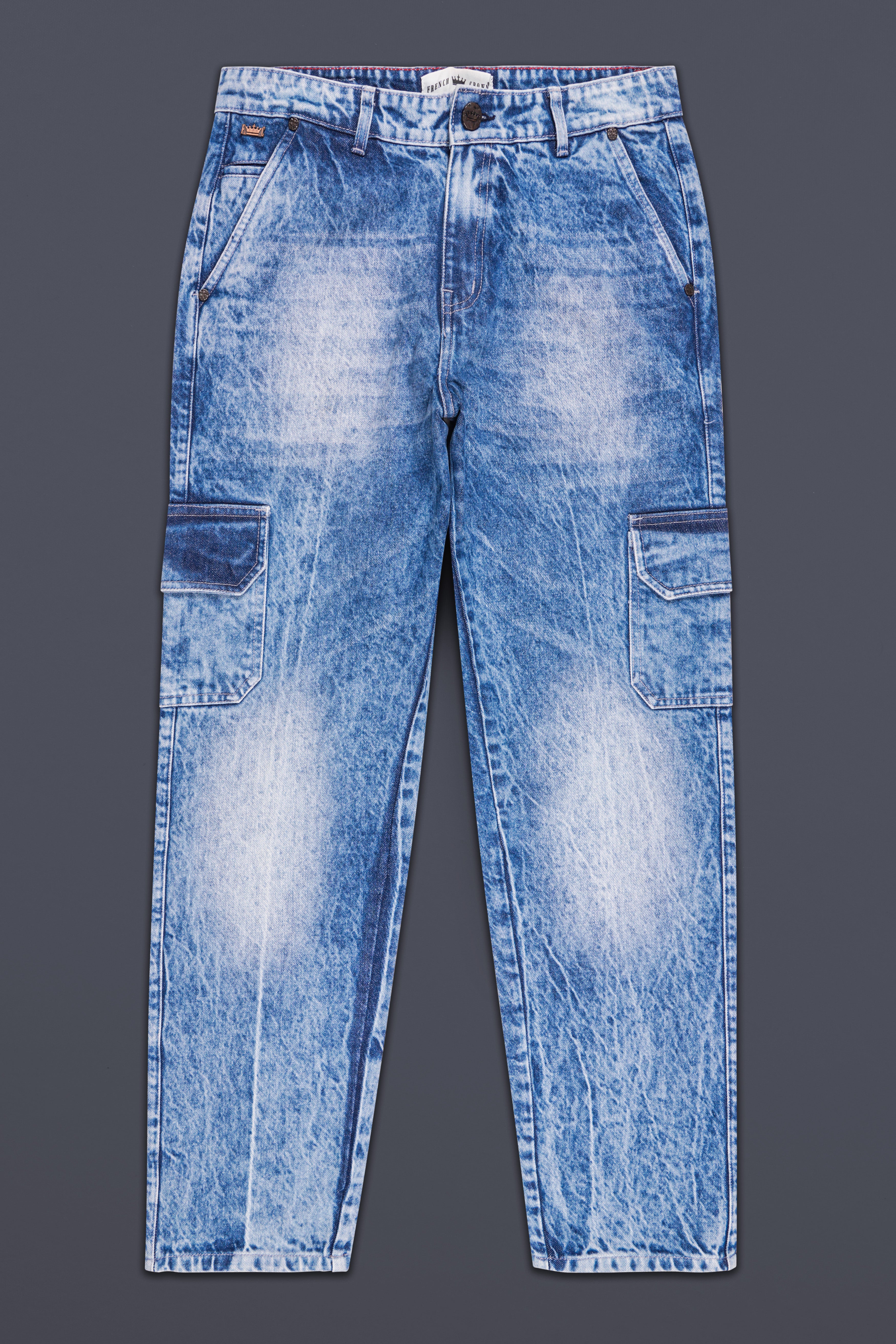Slate Blue Stone Washed Denim