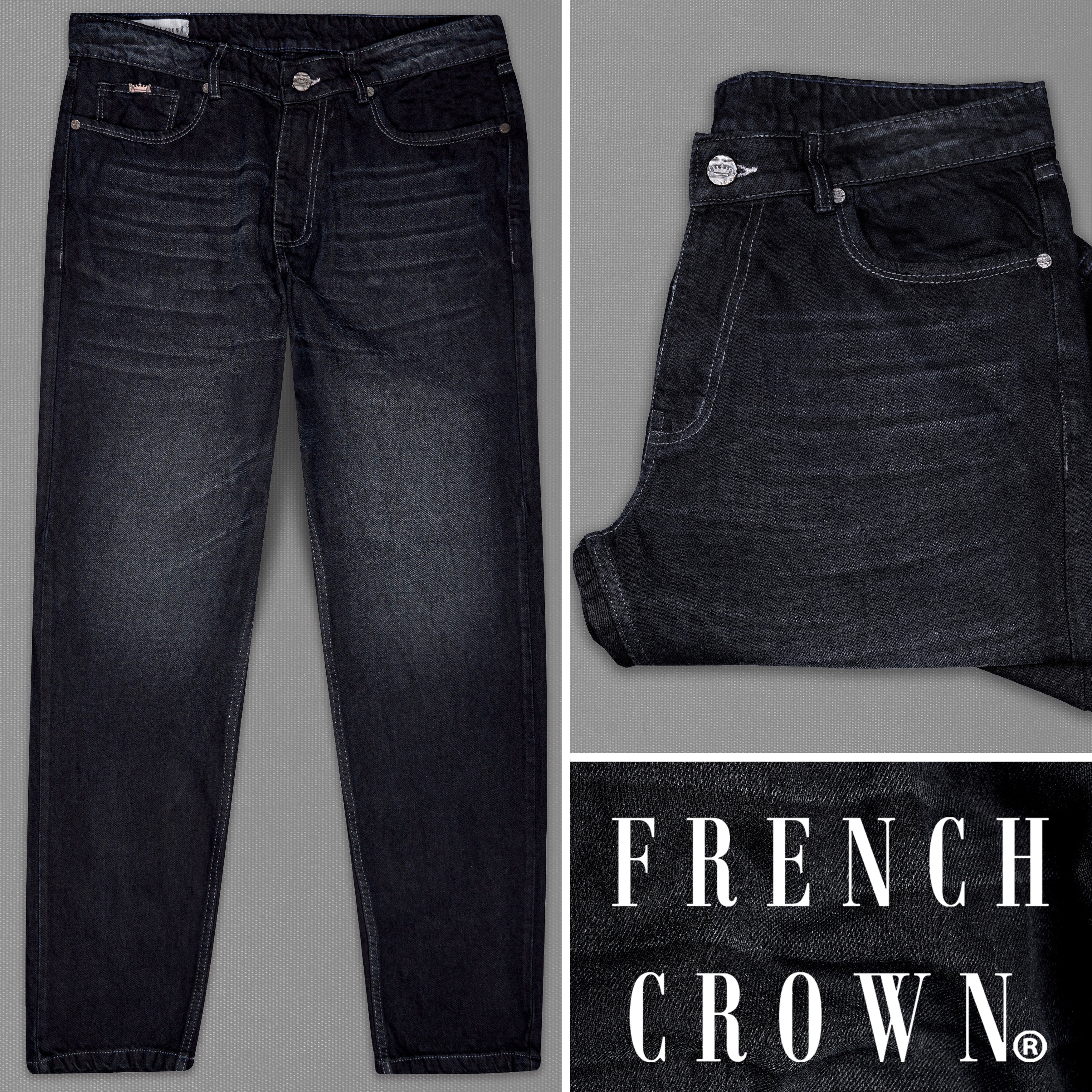 【DEARMINE】Semi Washing Wide Fit Denim Jemina-Light-Wash-Raw-Hem-Wide