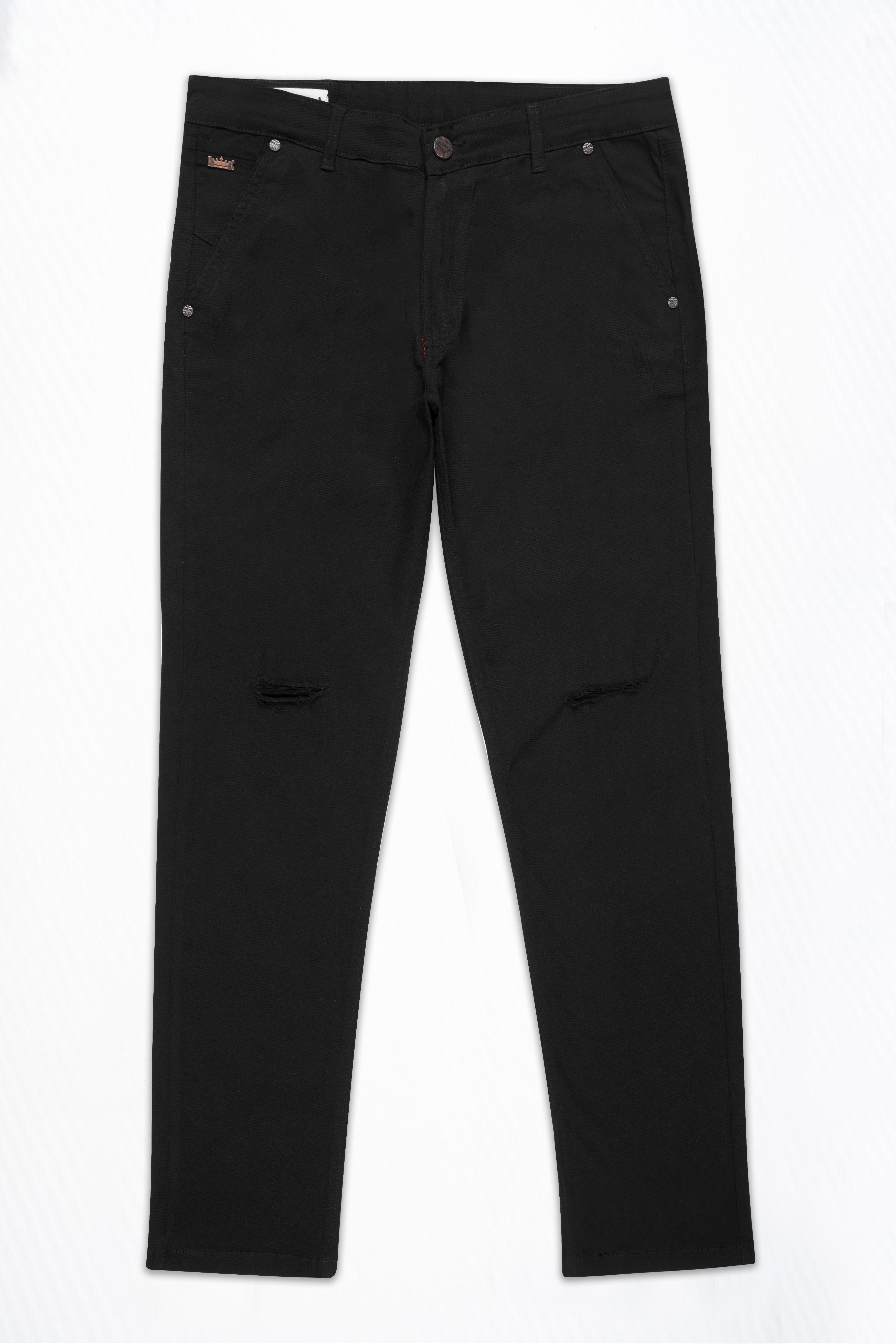 Jade Black Slim Fit Mid-Rise Clean Look Denim Jeans
