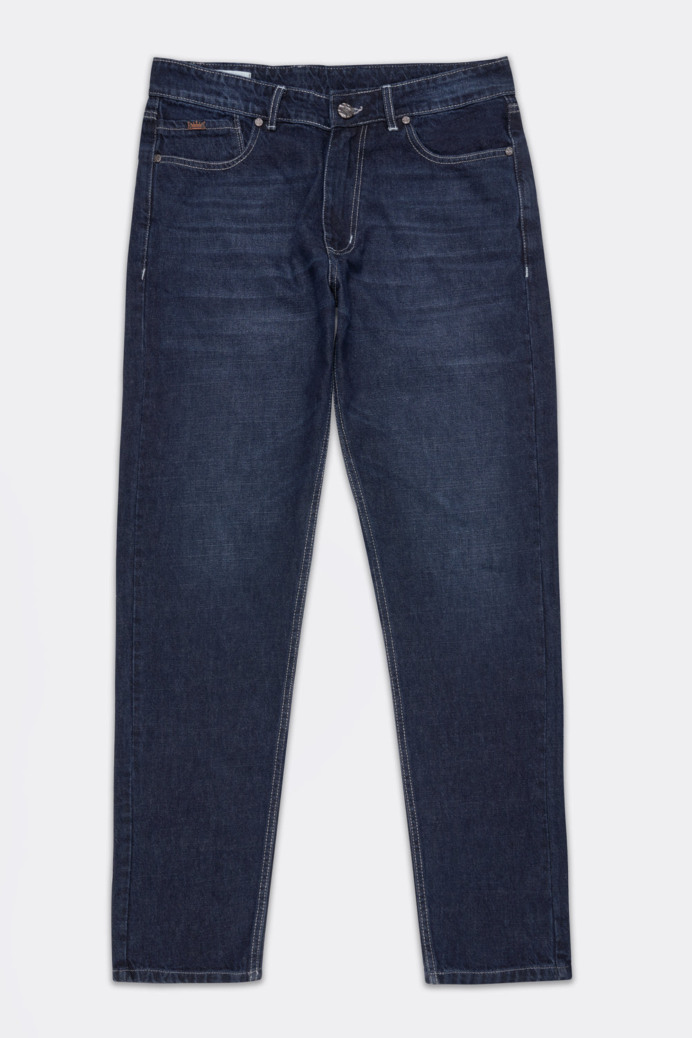 GUNMETAL BLUE WHISKERING WASH DENIM