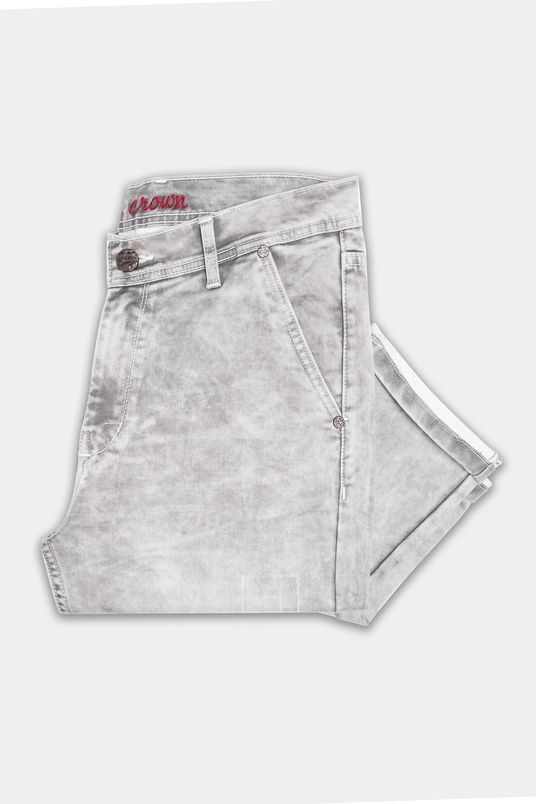 Swirl Gray Washed Stretchable Denim