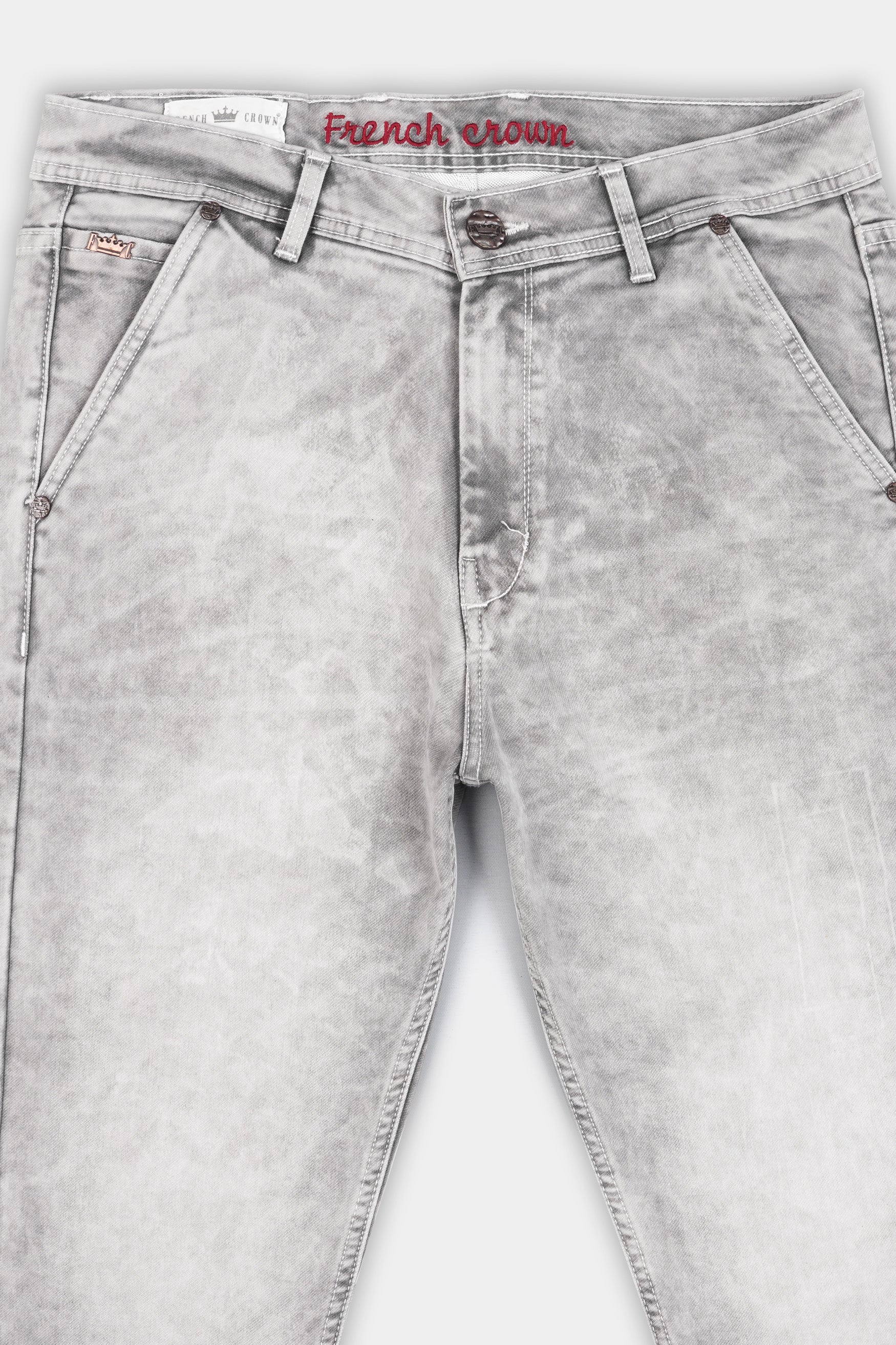 Swirl Gray Washed Stretchable Denim