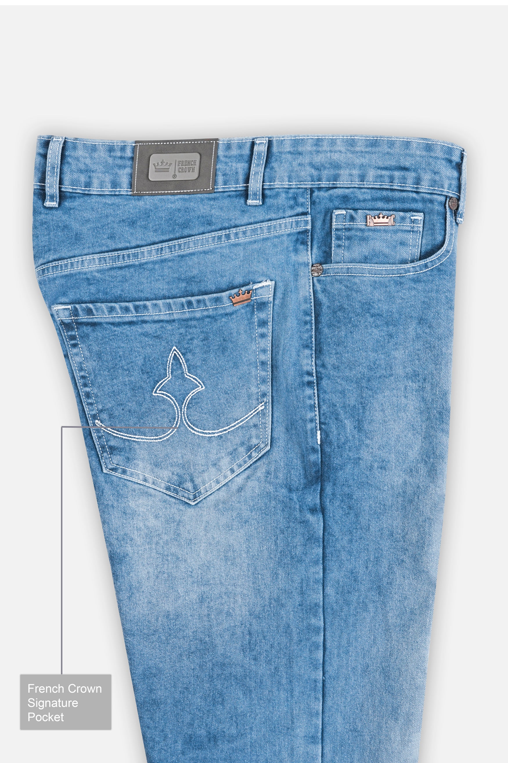 Moonstone Blue Stone Wash Denim