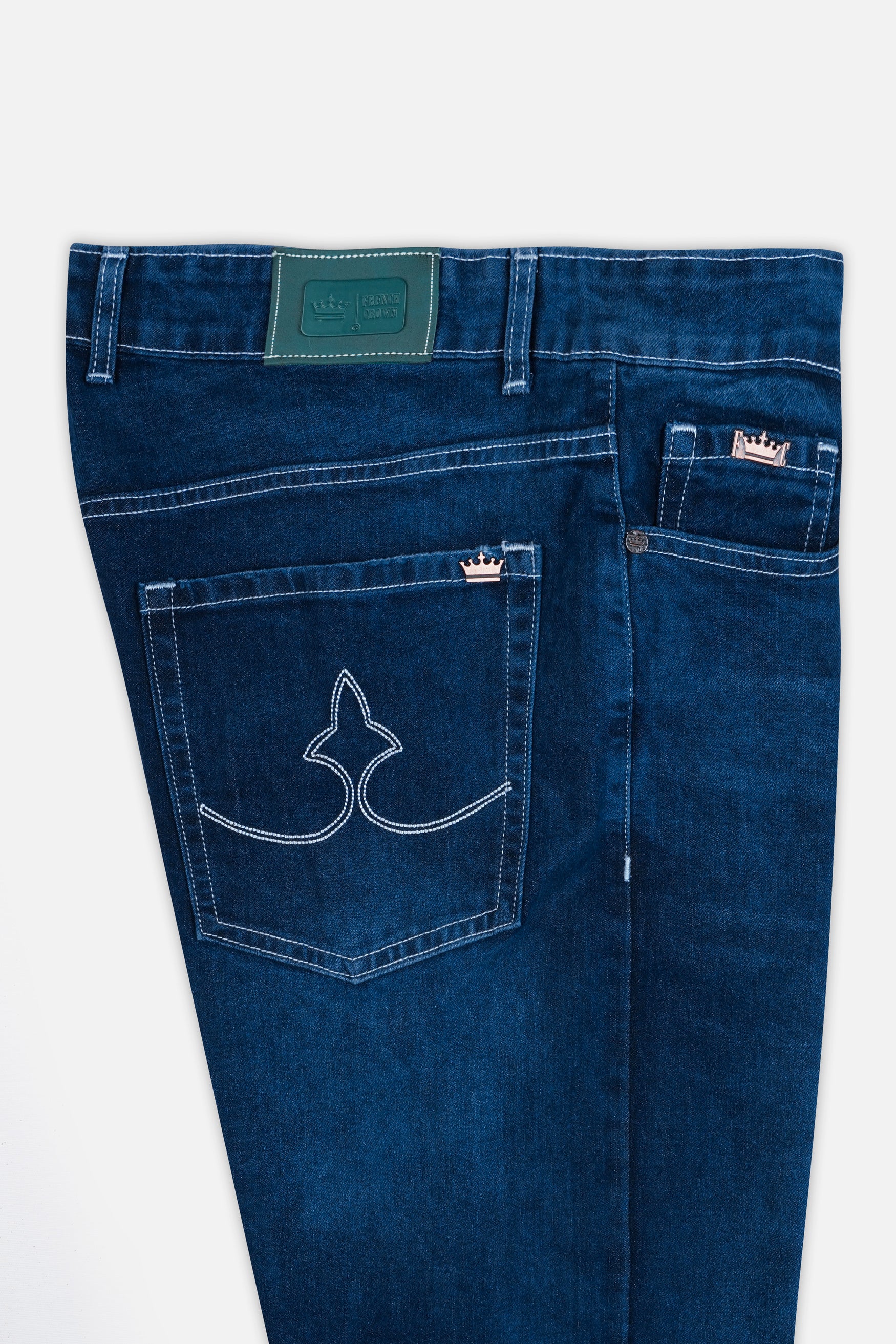 Nile Blue Whiskering Wash Denim