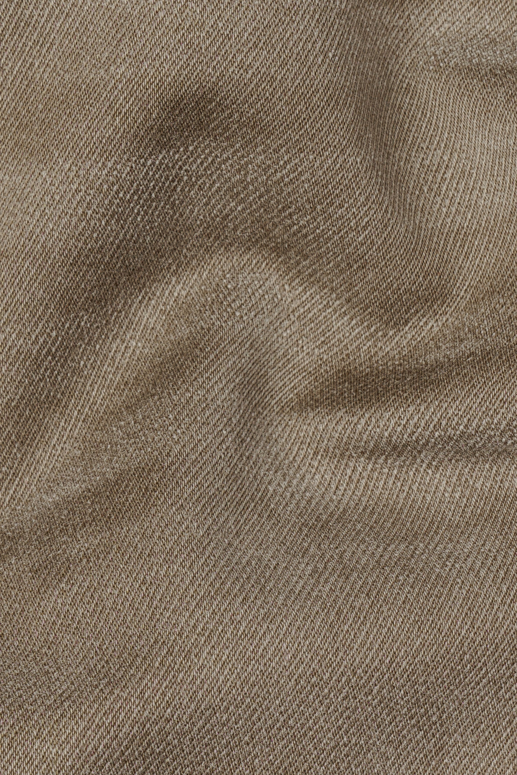 Sandstone Brown with zipper Pockets Whiskering Designer Denim