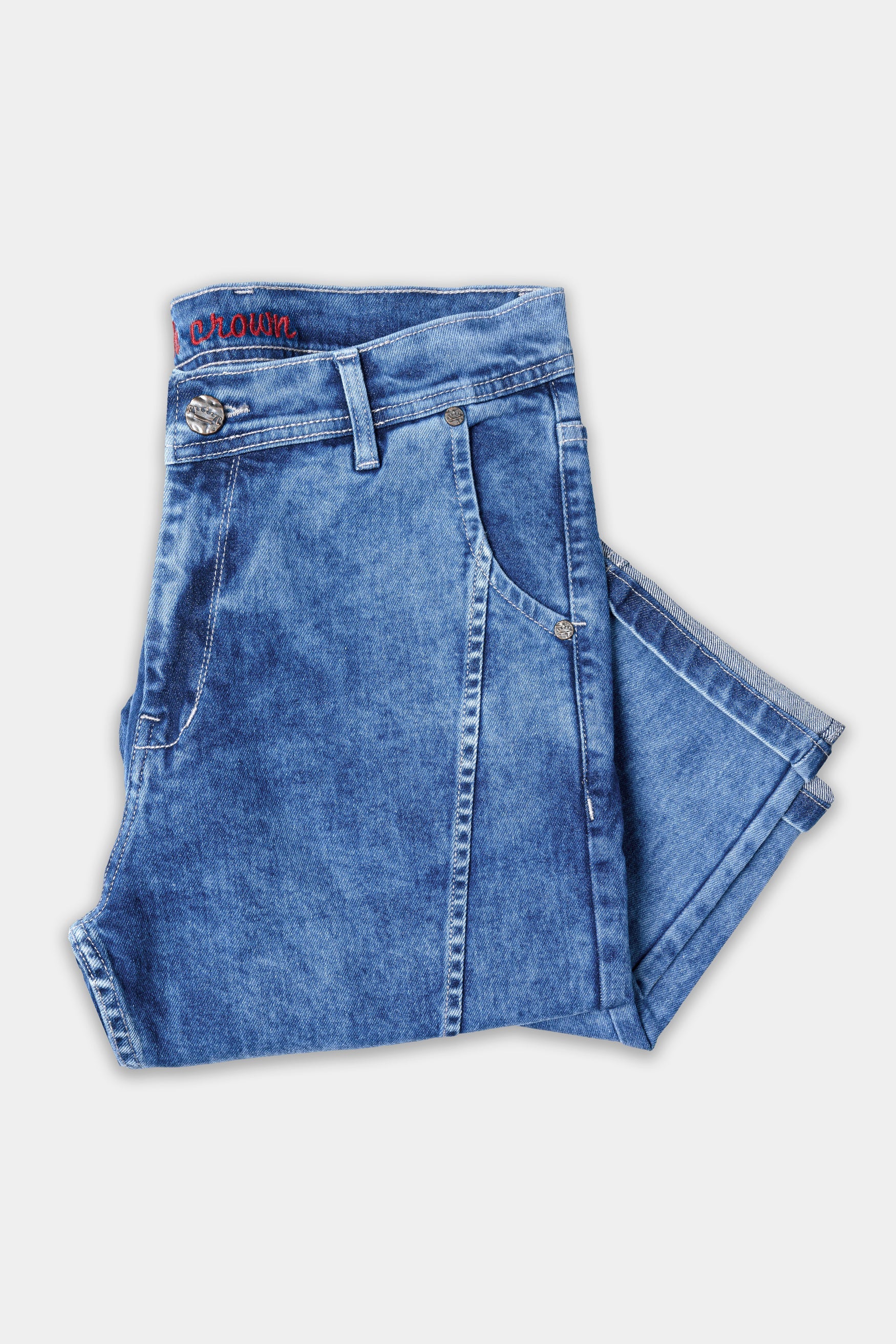 Chathams Blue Stretchable Designer Denim