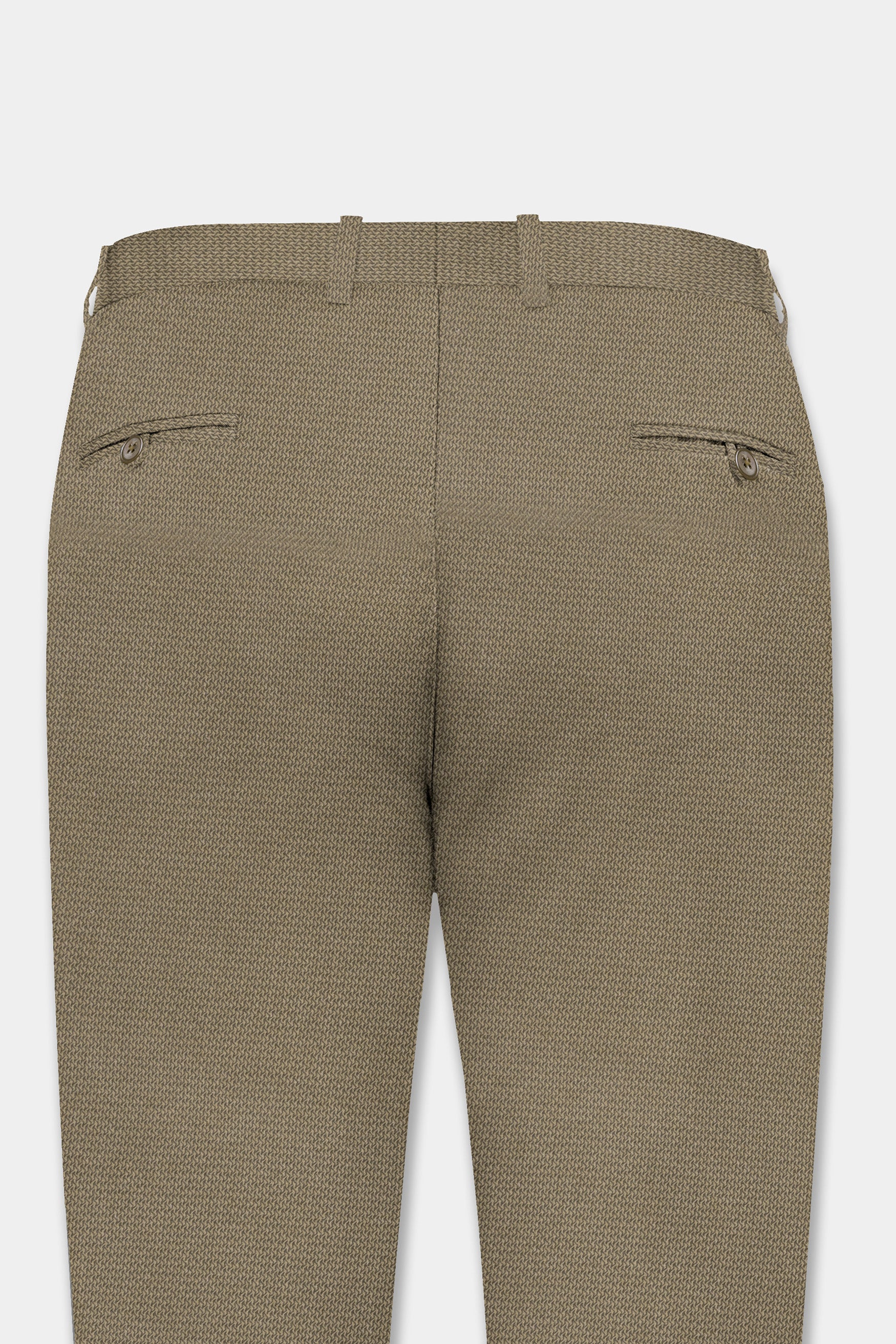 Pablo Brown Textured Premium Cotton Pant For Men.