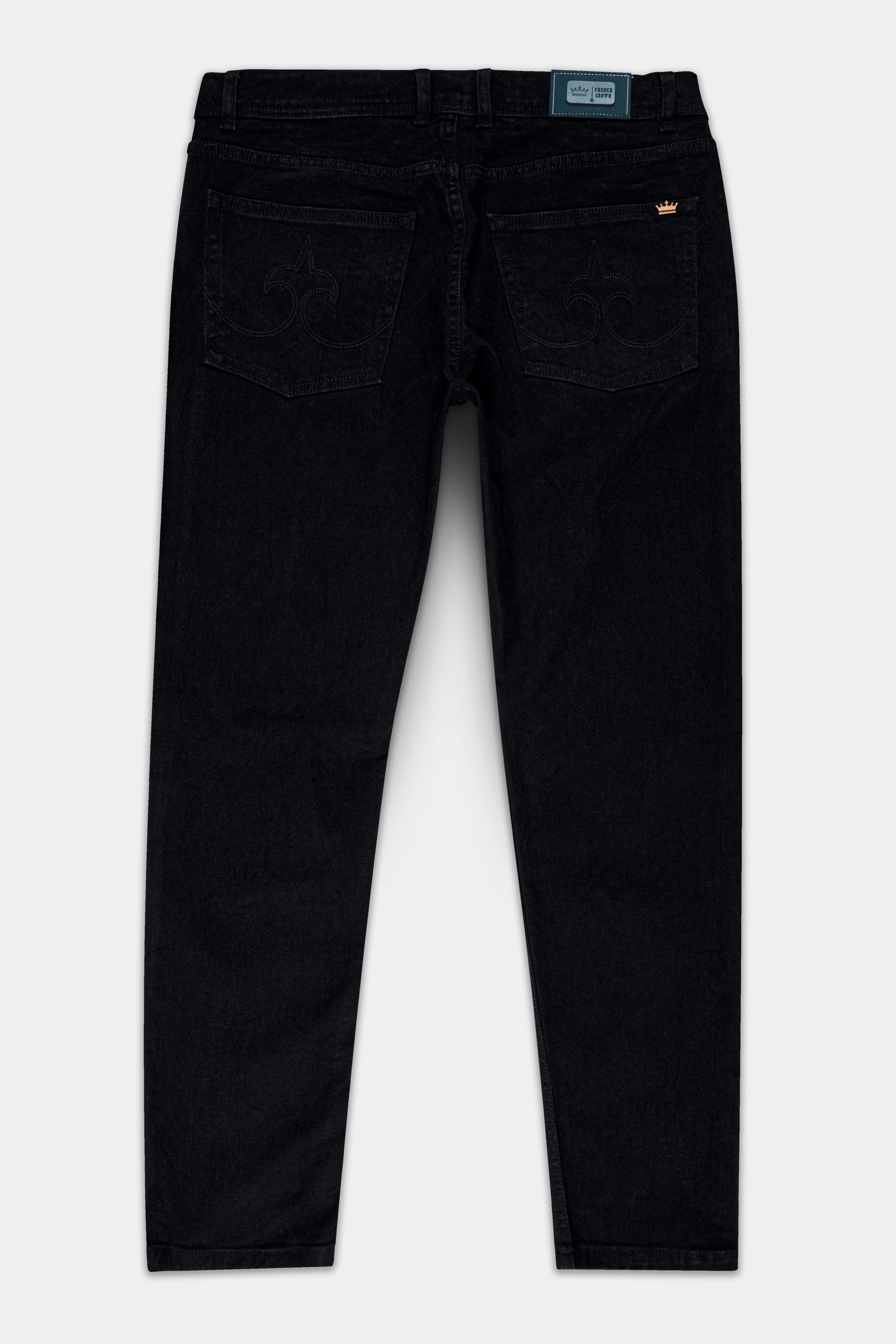 Jade black mildly Distressed Rinse washed Denim