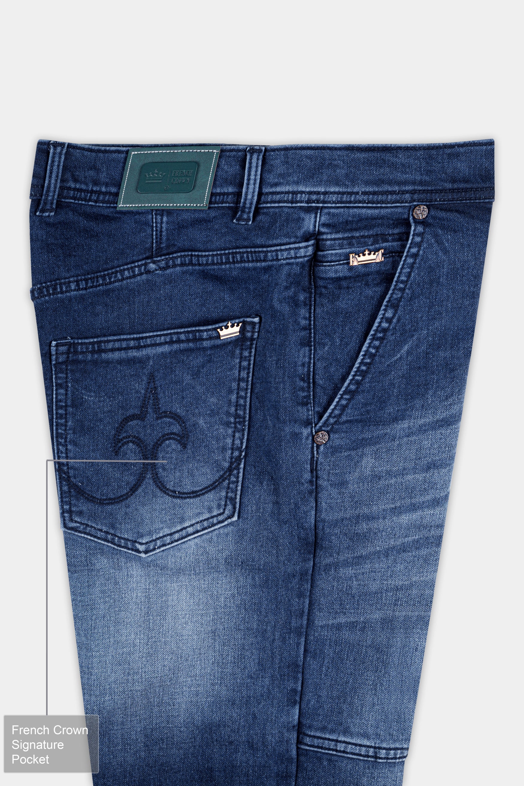 Dianne Blue Whiskering Wash Denim