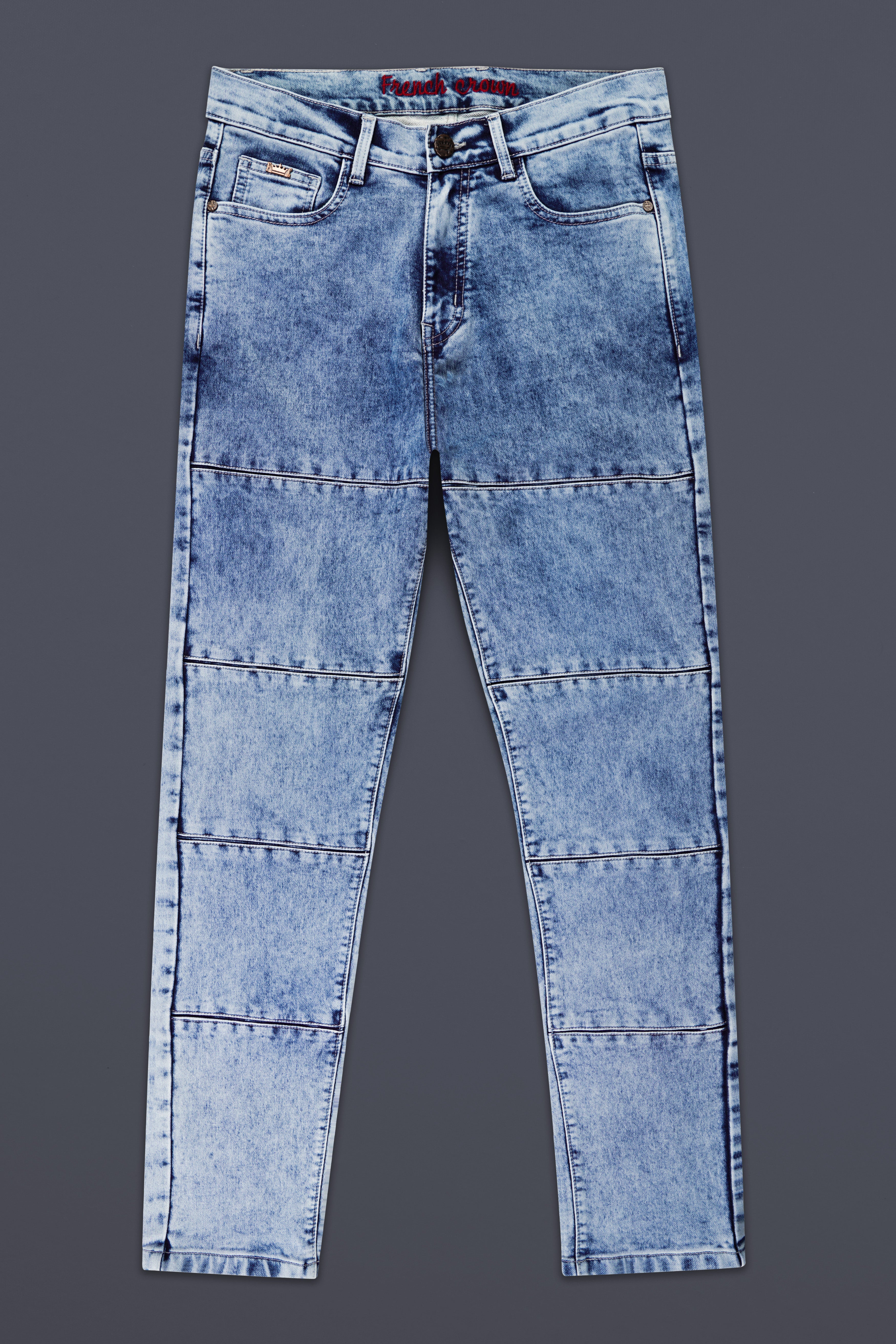 Vulcan Sky Blue Rinse Wash Designer Denim