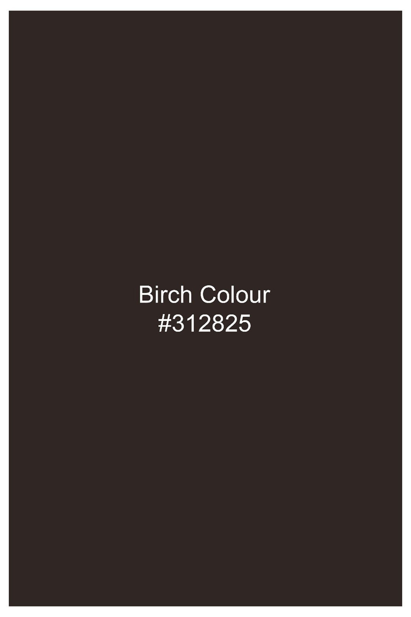 Birch Brown Windowpane Premium Cotton Chinos Pant