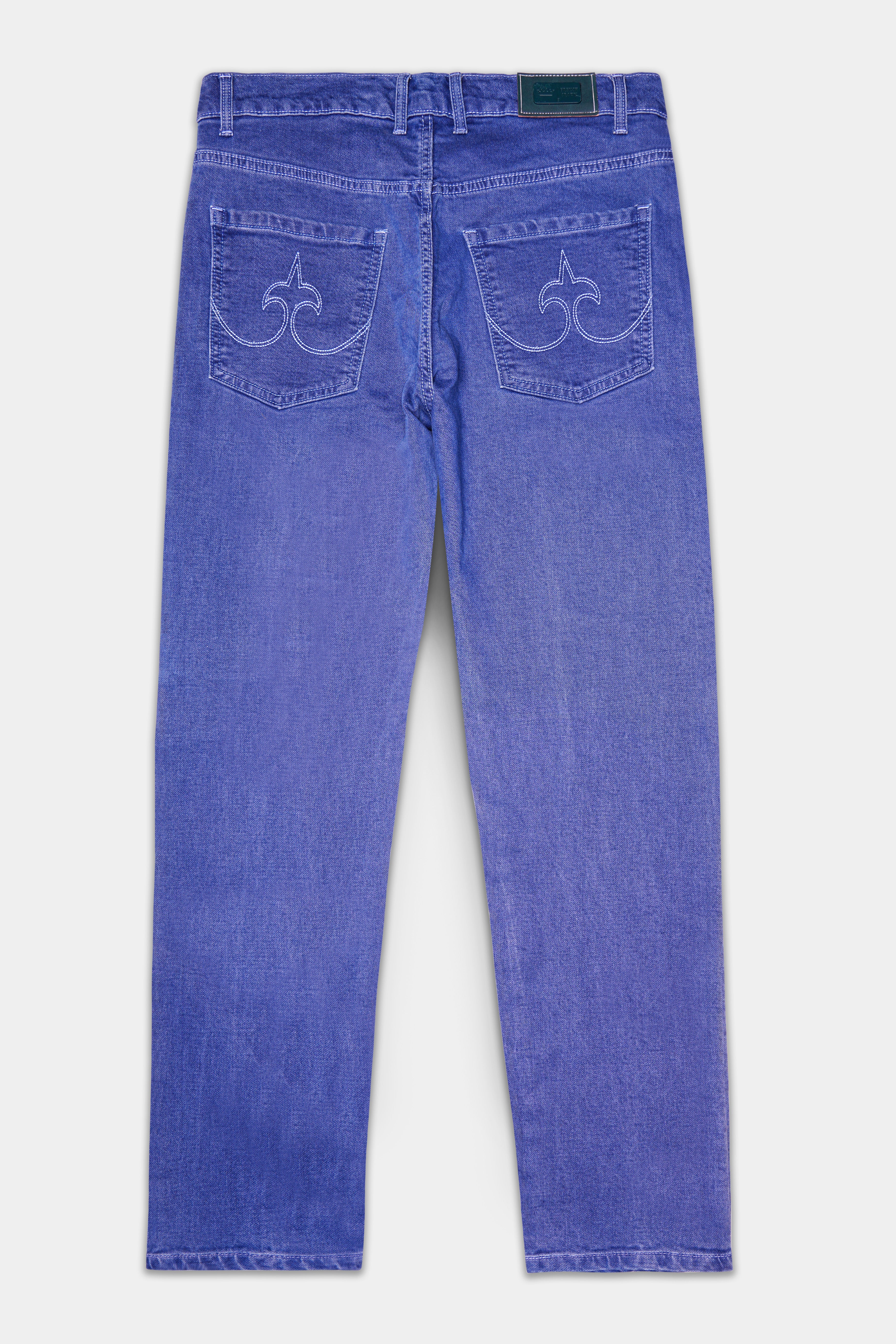 Chambray Blue Rinse Washed Stretchble Denim