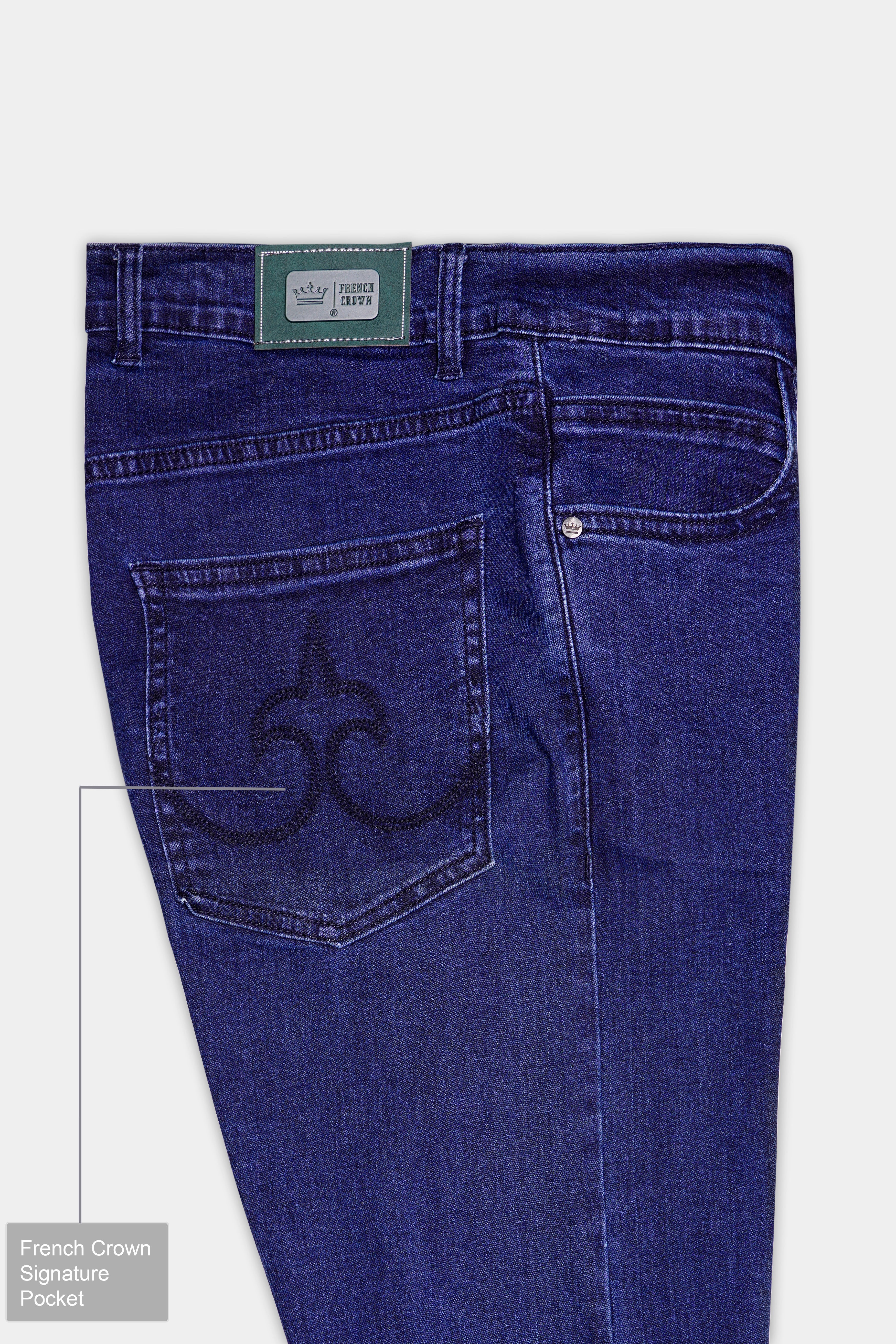 Meteorite Blue Clean Look Stretchable Denim