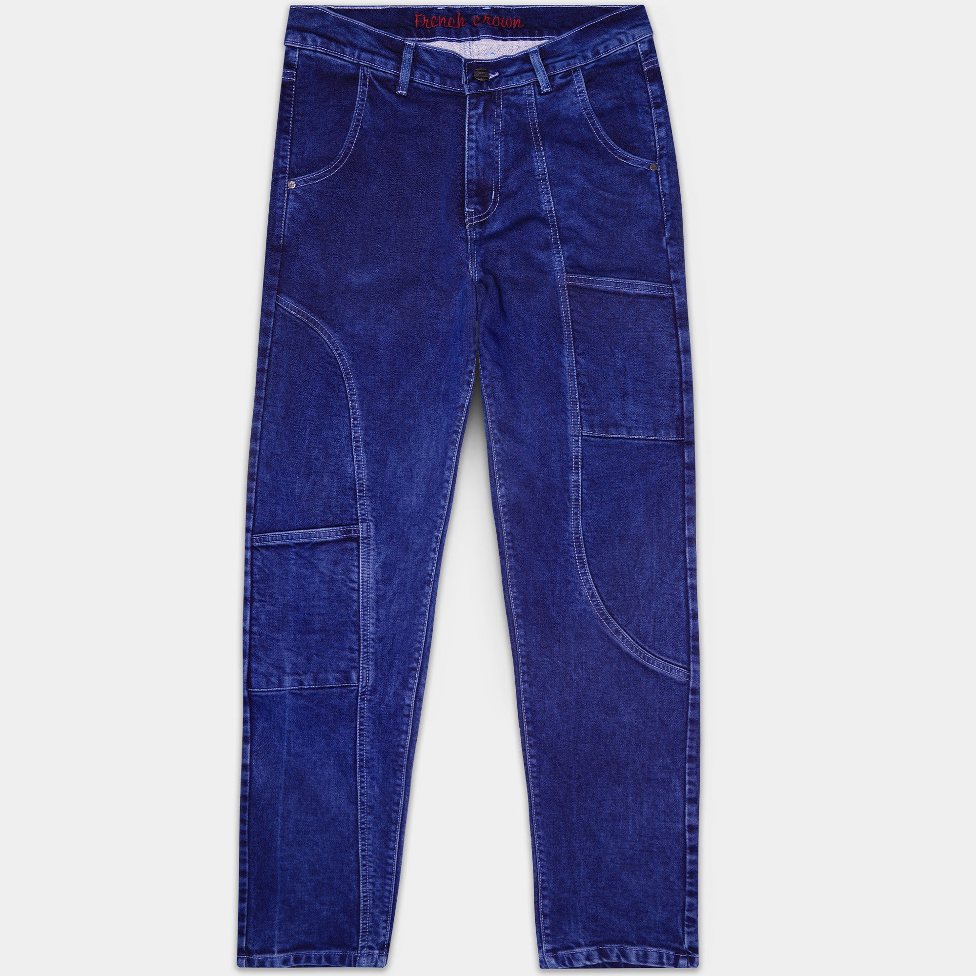 Lapis Blue Rinse Regular Fit Mid-Rise Clean Look Denim Jeans