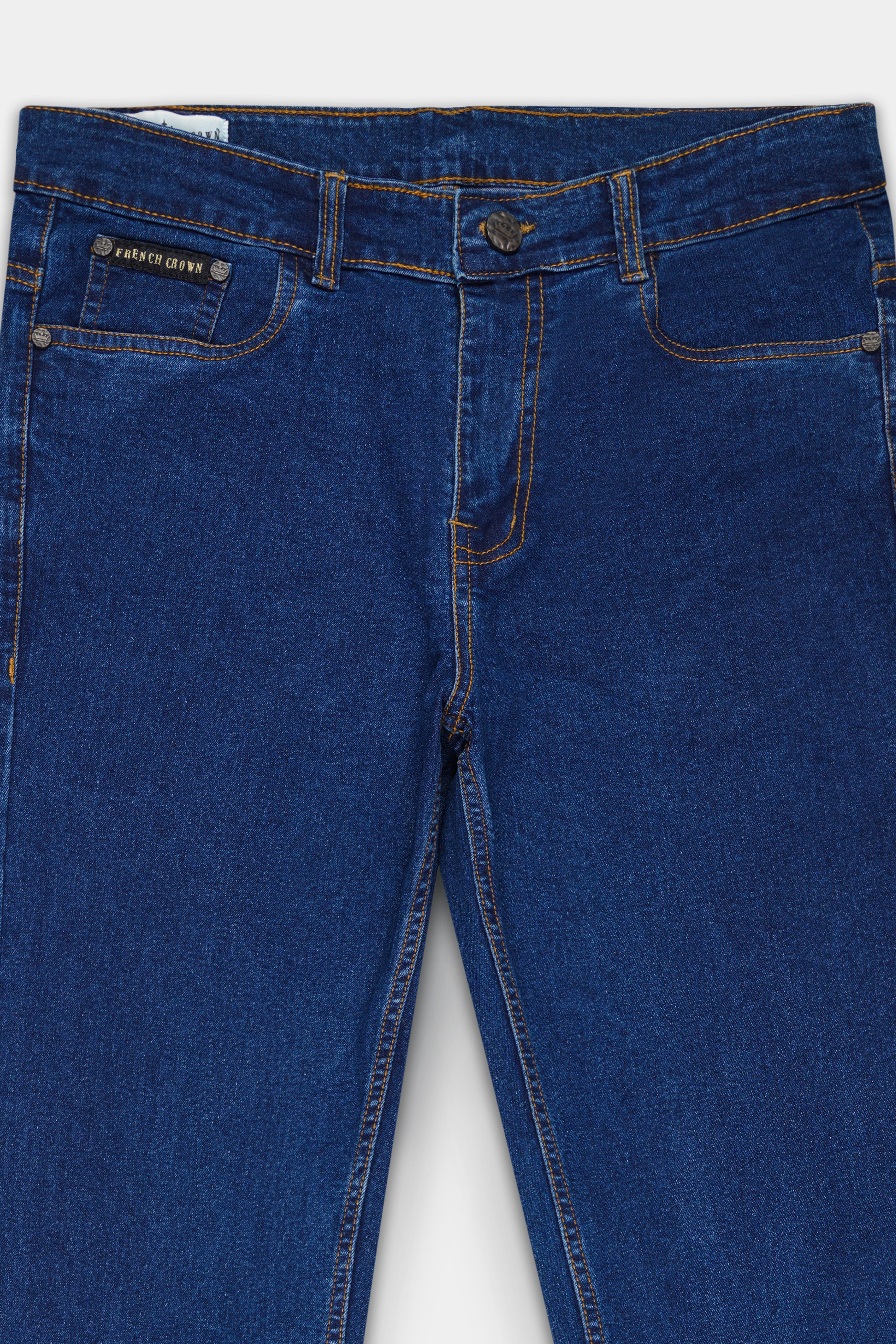 Blue Whale Slim Fit Mid-Rise Clean Look Stretchable Denim