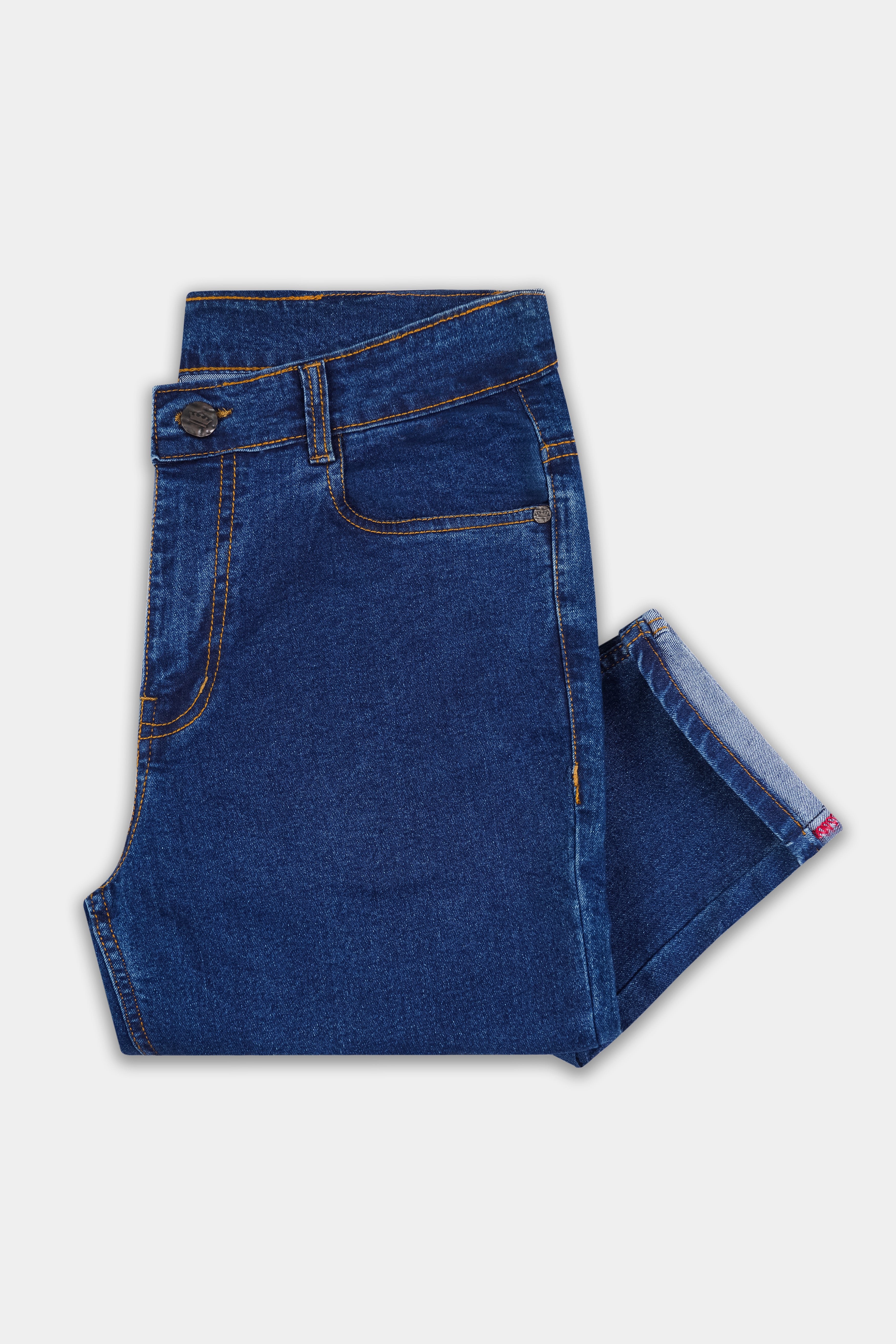 Blue Whale Slim Fit Mid-Rise Clean Look Stretchable Denim