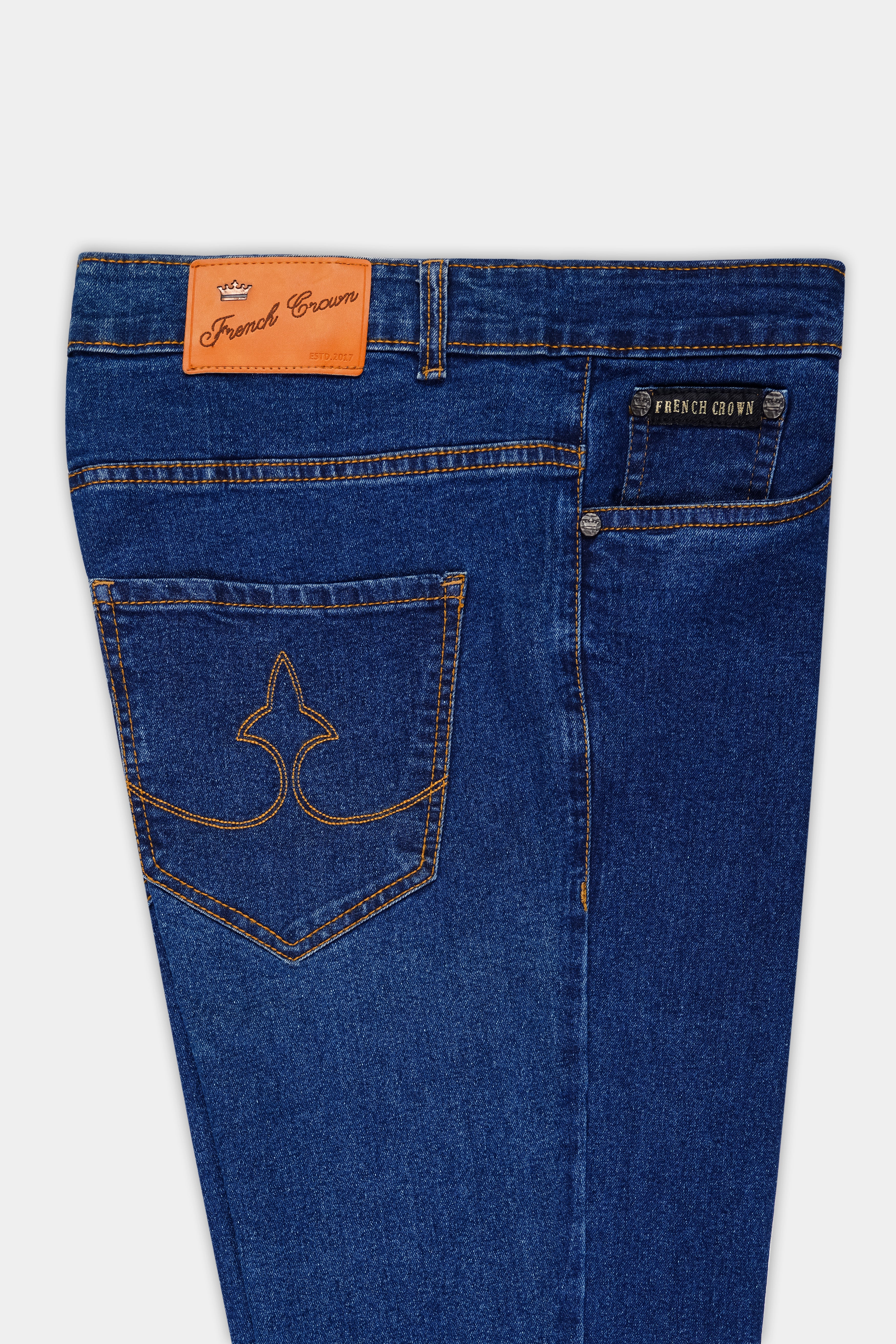 Blue Whale Slim Fit Mid-Rise Clean Look Stretchable Denim