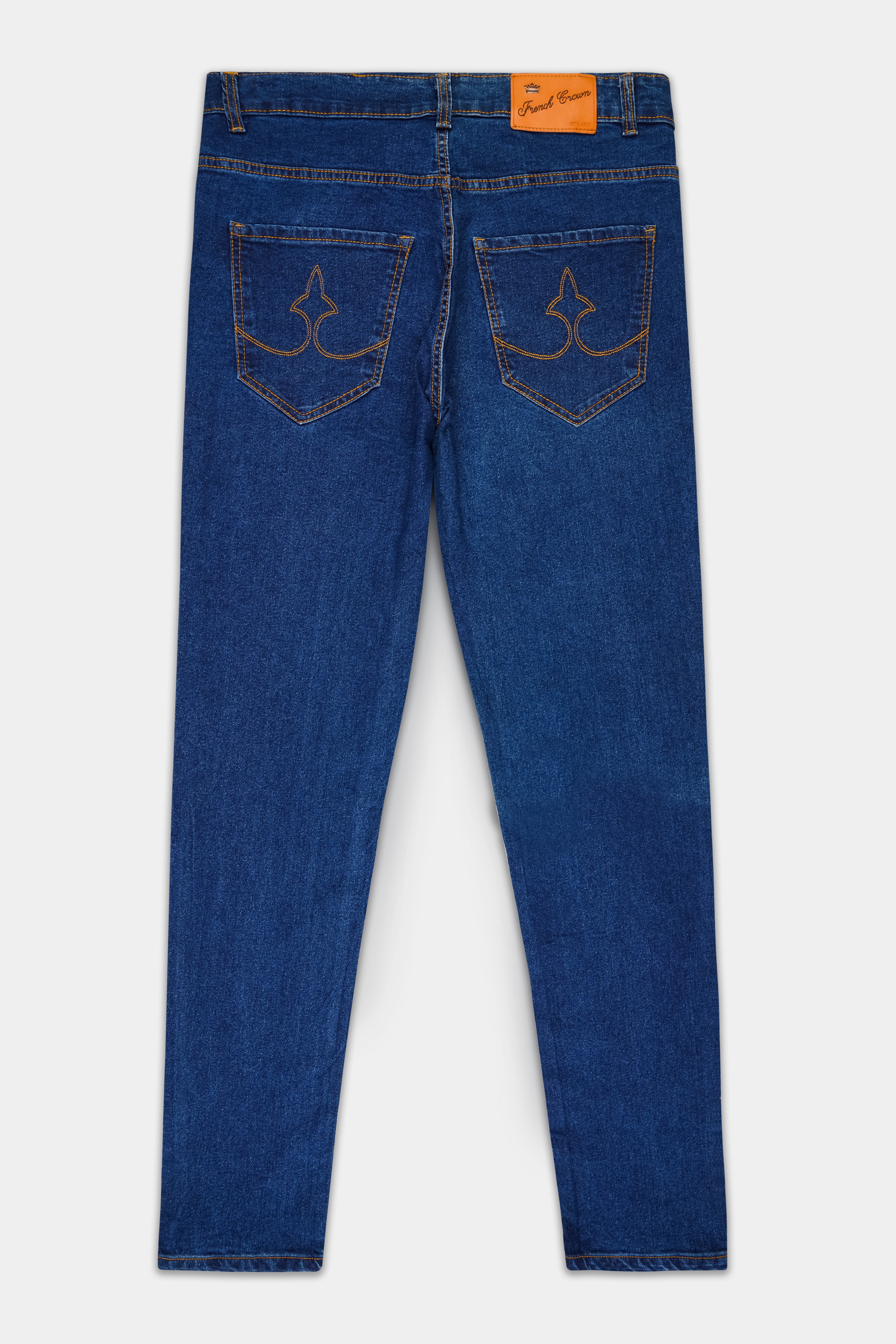 Blue Whale Slim Fit Mid-Rise Clean Look Stretchable Denim