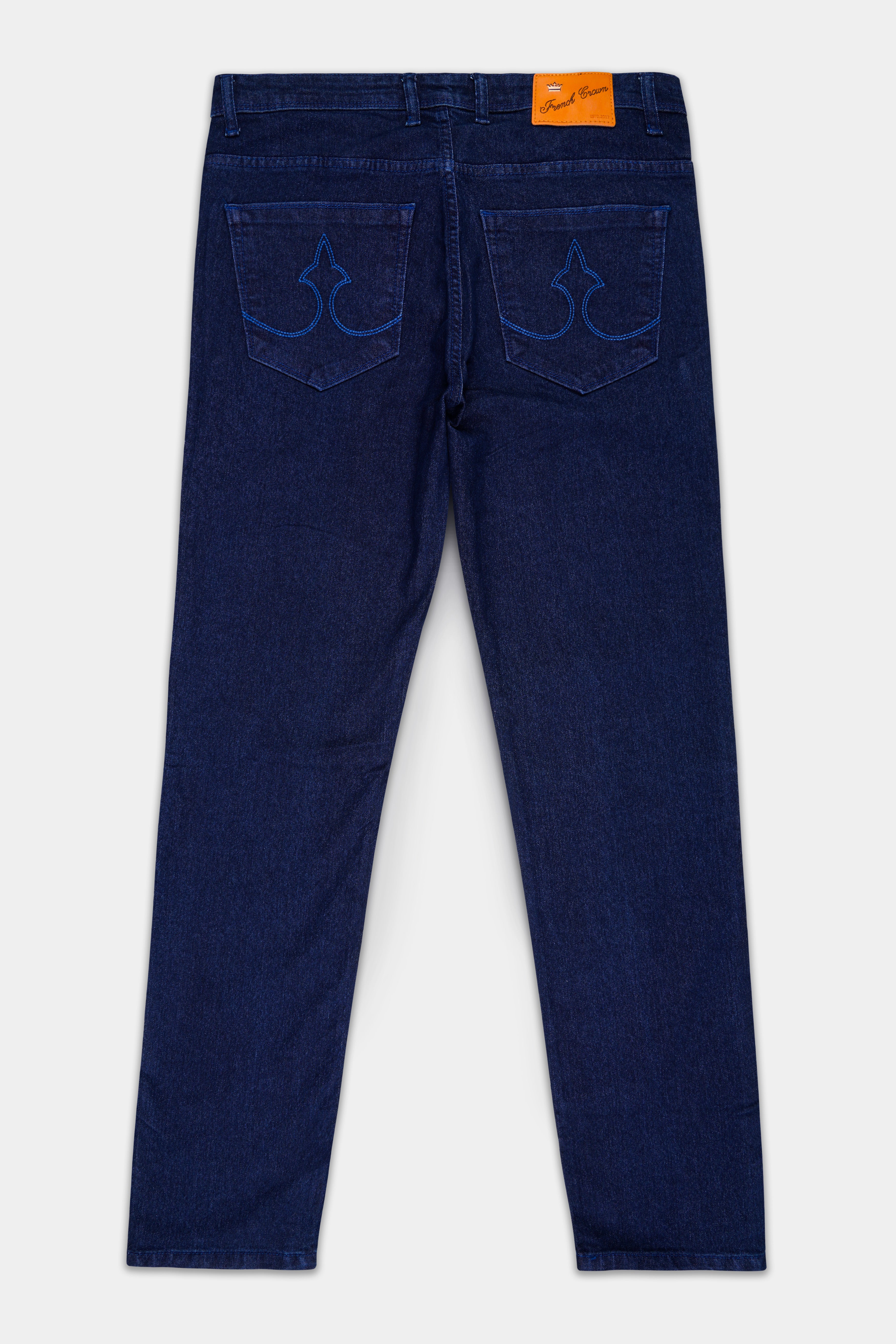 Haiti Blue Slim Fit Mid-Rise Clean Look Stretchable Denim Jeans