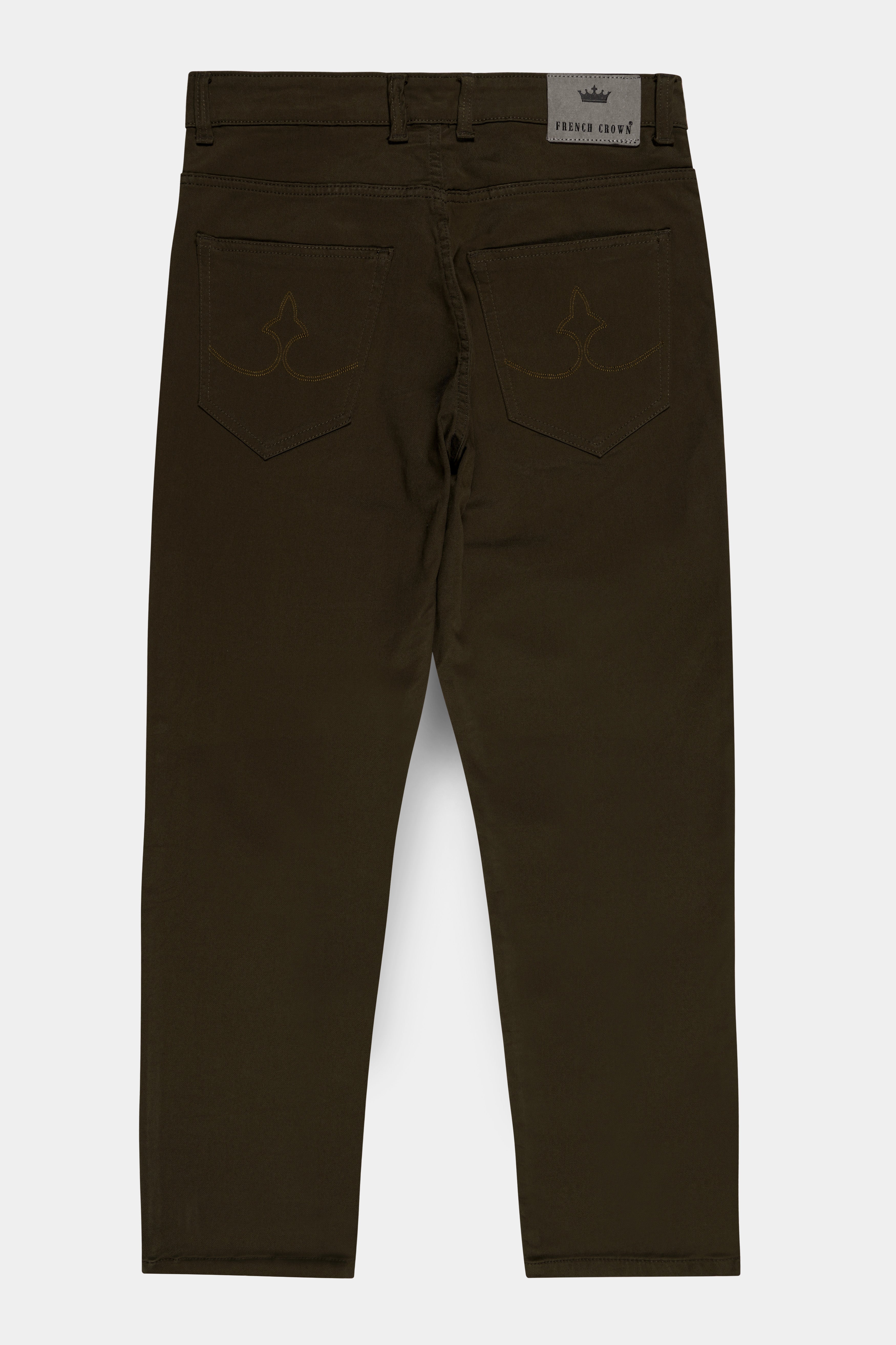 Mondo Brown Rinsed Clean Look Stretchable Denim